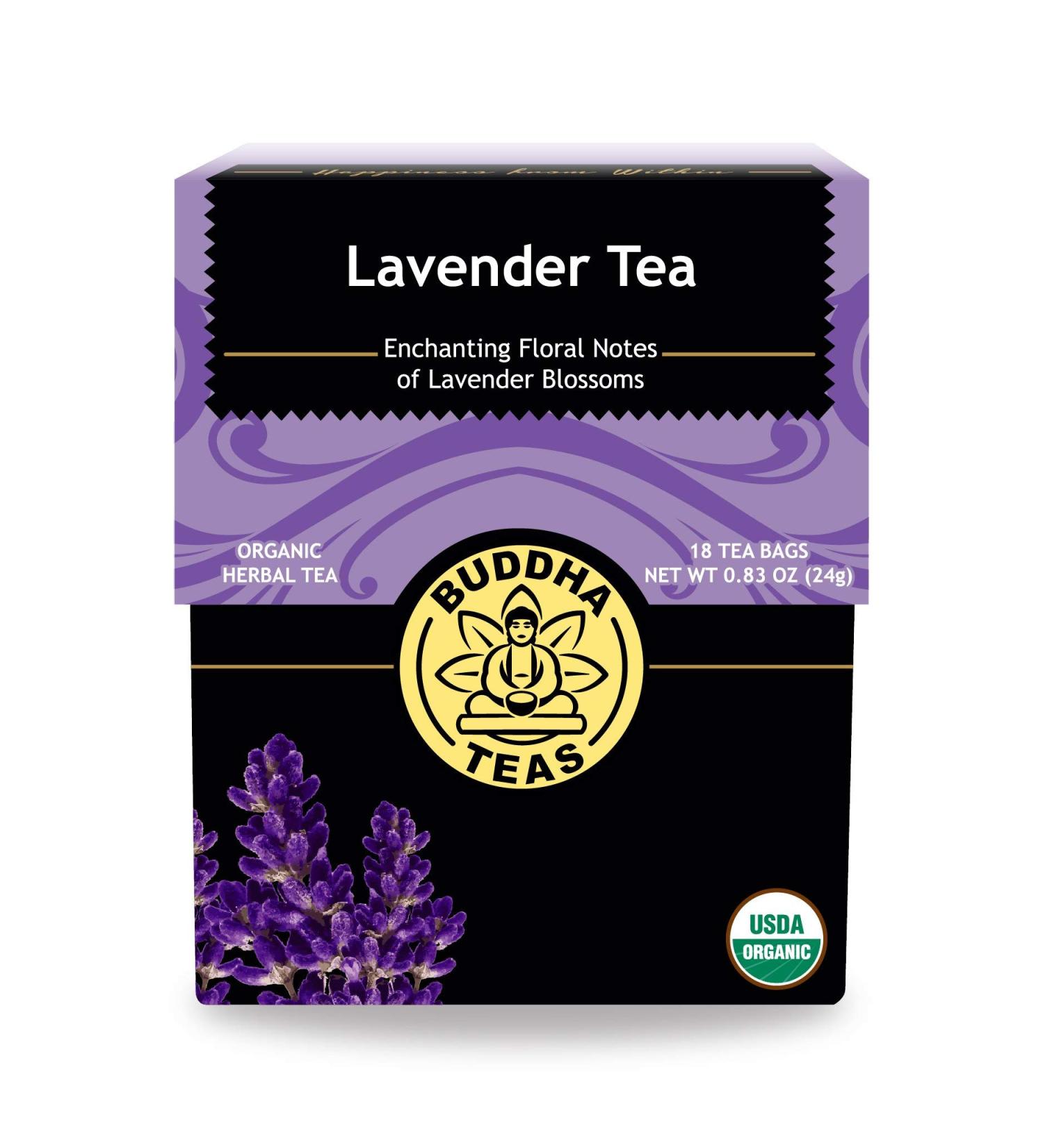 Buddha Teas Organic Lavender Tea - USDA & OU Kosher, 18 Bleach-Free Bags - Buy Online on SooperMarket.com