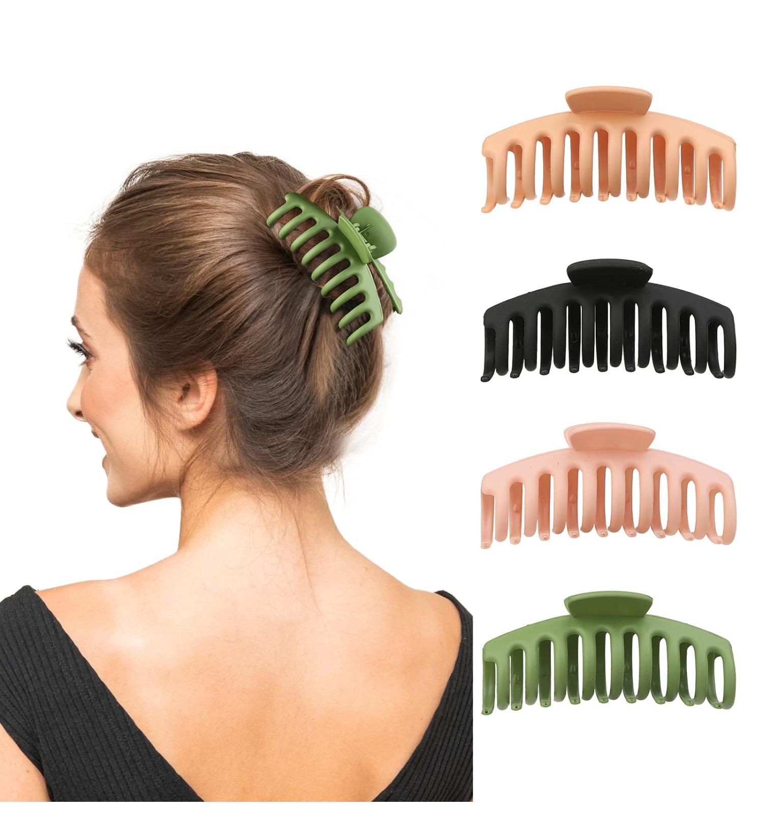Buy Pack of 4 Non-Slip Plastic Hair Clips for Long Hair - Durable & Firmly Attached Women s Hair Accessories - Buy Online on SooperMarket.com