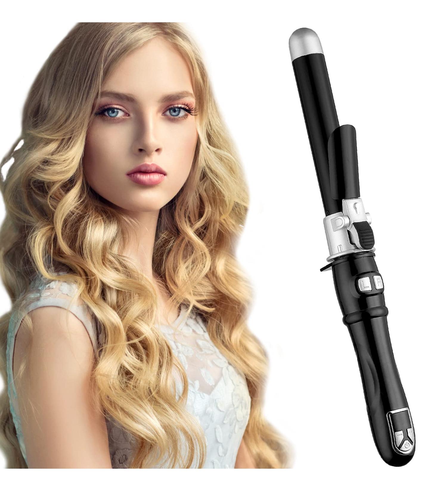 Automatic Hair Curler 1.1inch/28mm Curl Black - Instant Heat Hair Styling Wand - Buy Online on SooperMarket.com