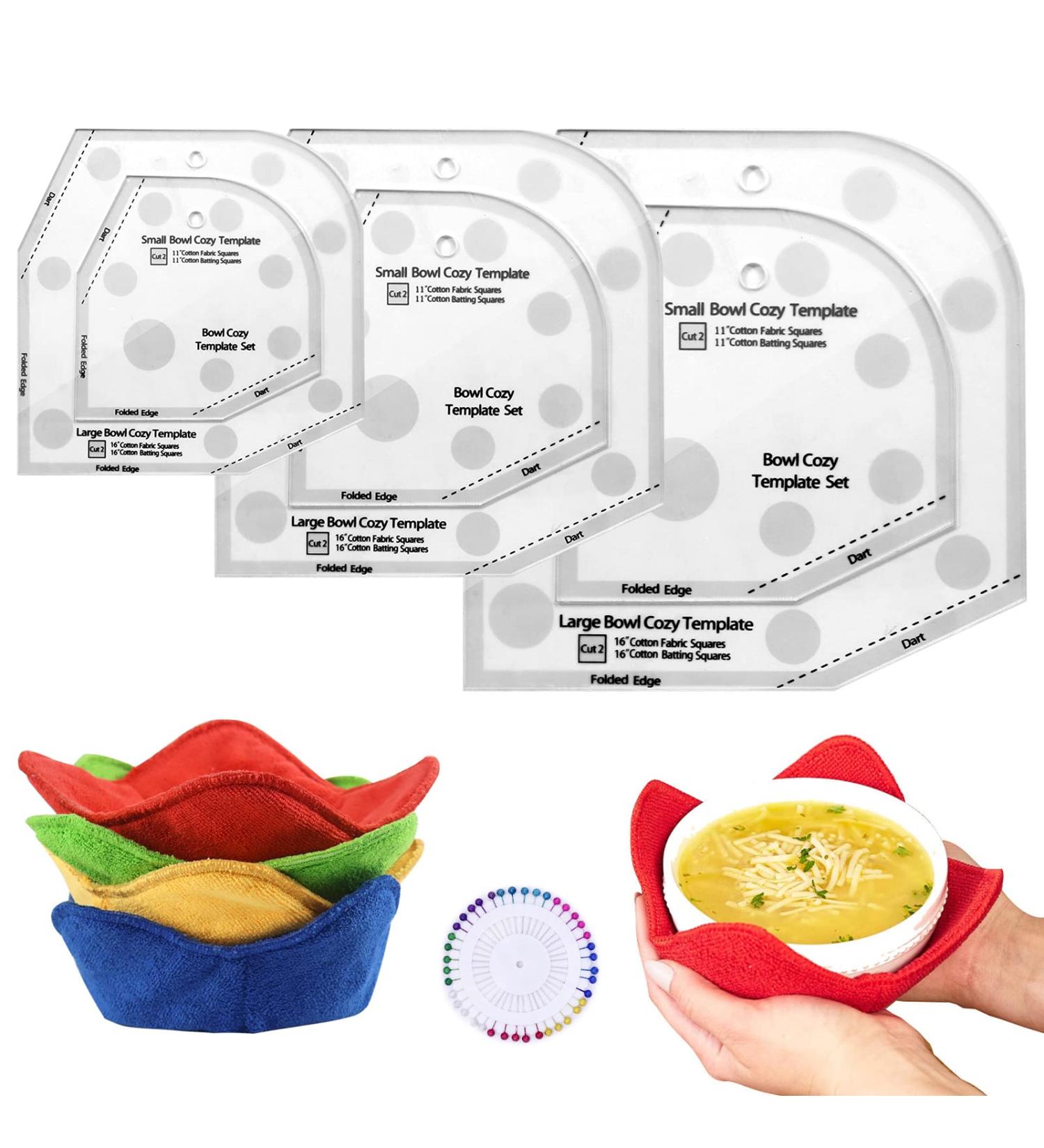 Clear Acrylic Bowl Cozy Template Set - 3 Sizes | DIY Kitchen Art Craft - Buy Online on SooperMarket.com