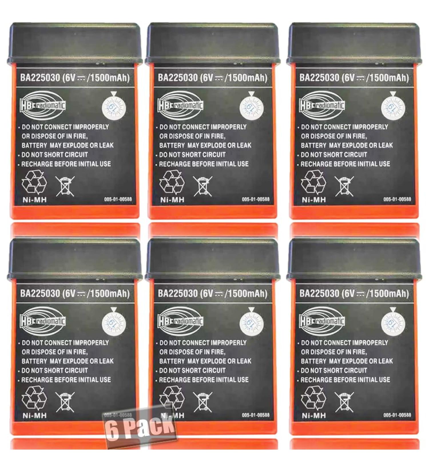 Buy 6 Pack 6V 1500mAh BA225030 HBC Radiomatic Ni-Mh Rechargeable Batteries for Crane Remote Control - International Shipping Available - Buy Online on SooperMarket.com