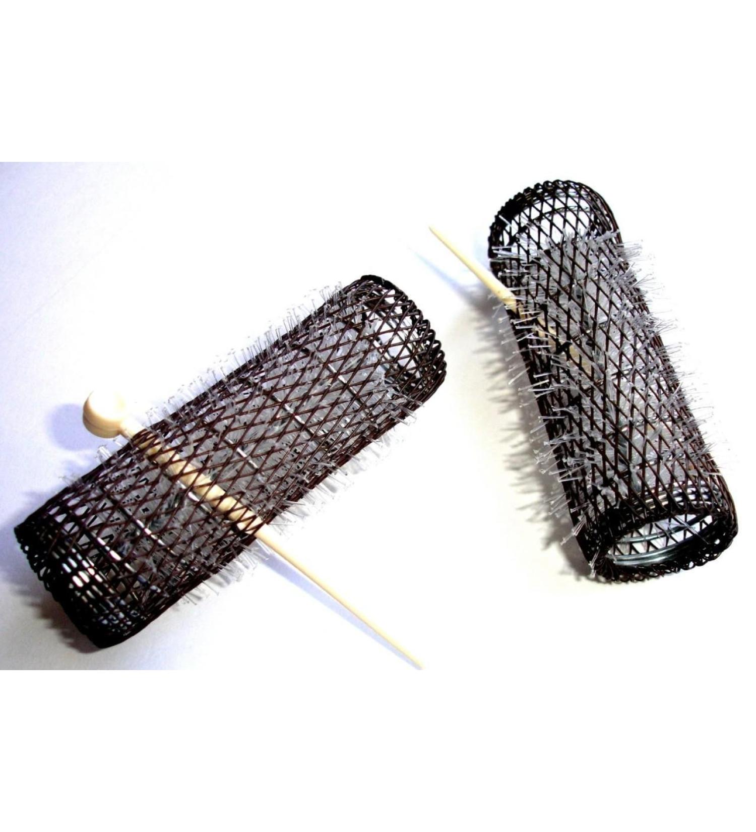 2 Pack Hair Styling Brush Rollers & Pins - 7/8 x 3 Bristles (12 Rollers) - Buy Online on SooperMarket.com