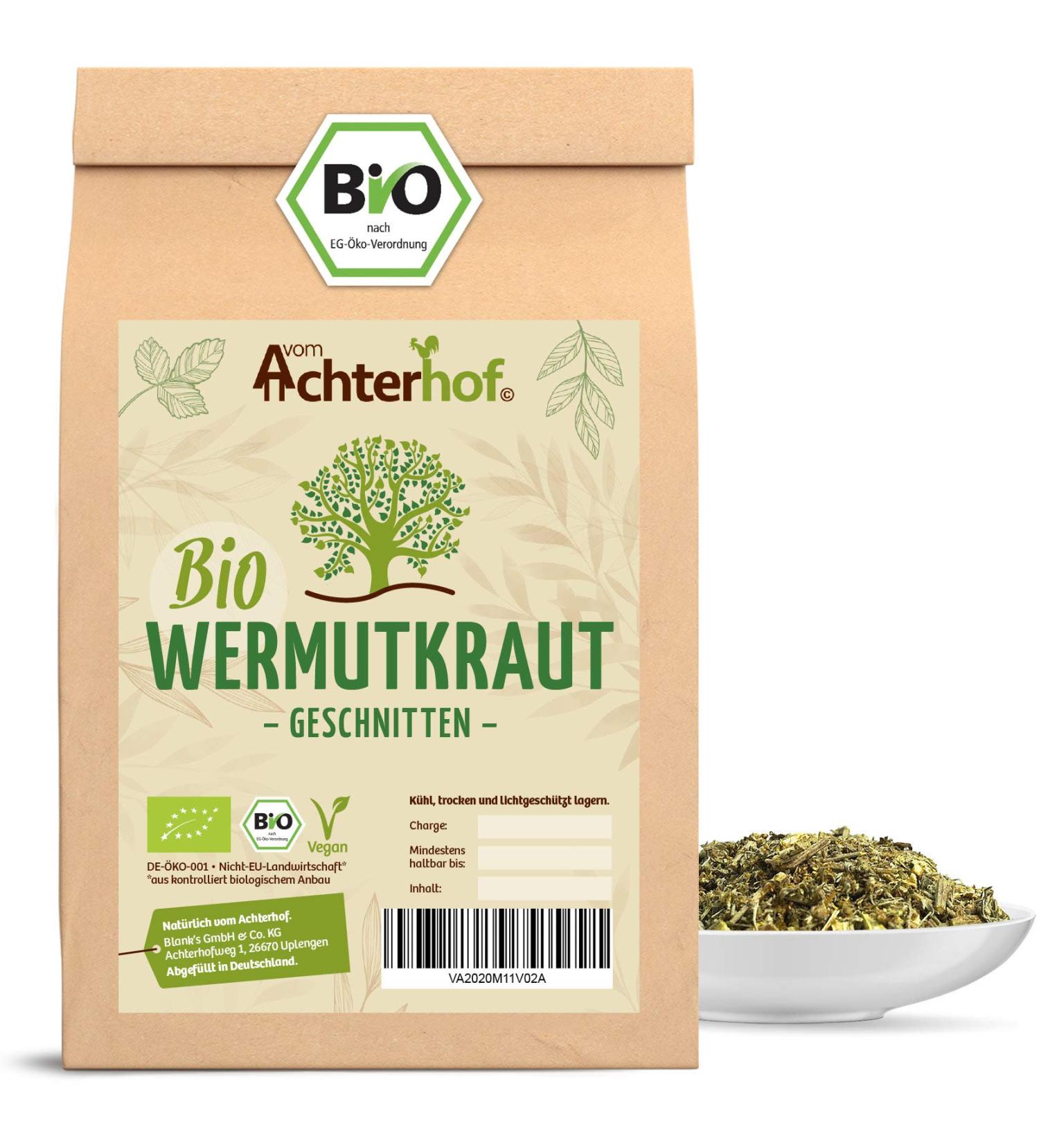 Warmraut Cut Bio 250g | Bitter Herb & Tea | Aromatic Seasoning from Achterhof | Premium Quality Wermension 250g Package - Buy Online on SooperMarket.com