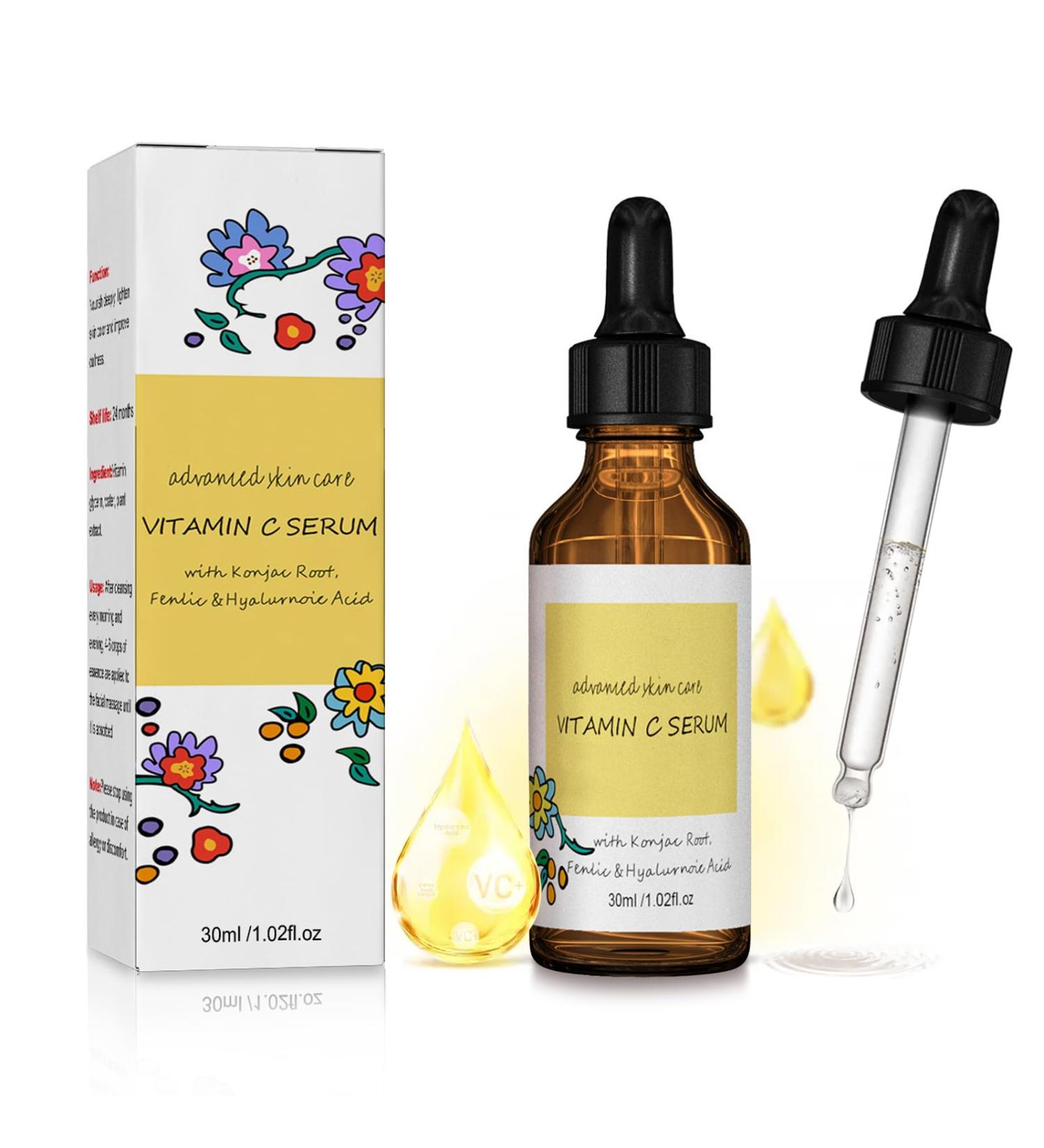 EHIOG Vitamin C Serum Vitamin C Serum and Hyaluronic Acid for Face Eye Contour Brighten Hydrate - Buy Online on SooperMarket.com
