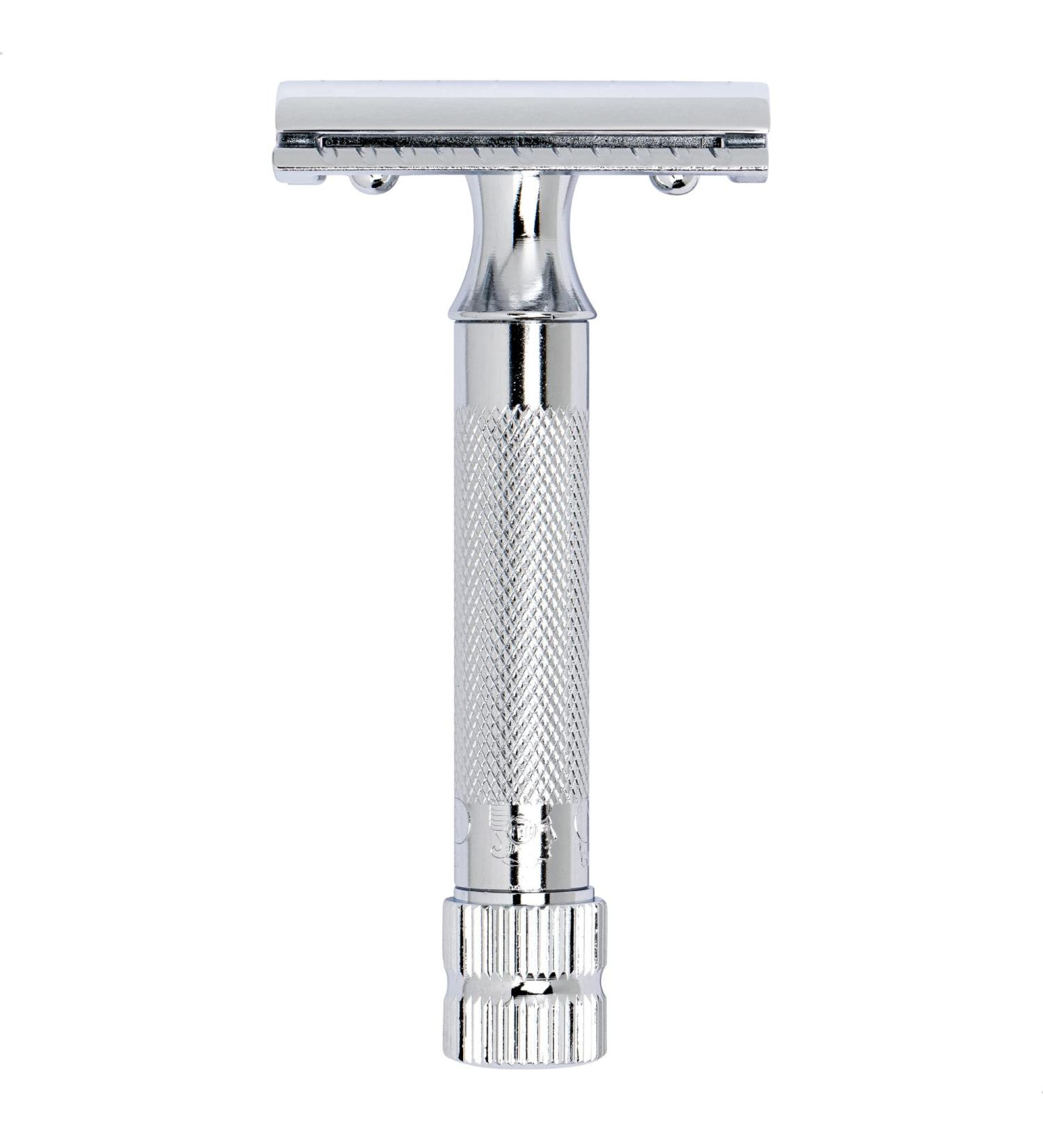 Merkur 34C Razor Plane | Compact Gloss Chrome Handle | Closed Comb Wet Shaving | Made in Germany | Zinc Die Casting & Brass Handle - Buy Online on SooperMarket.com