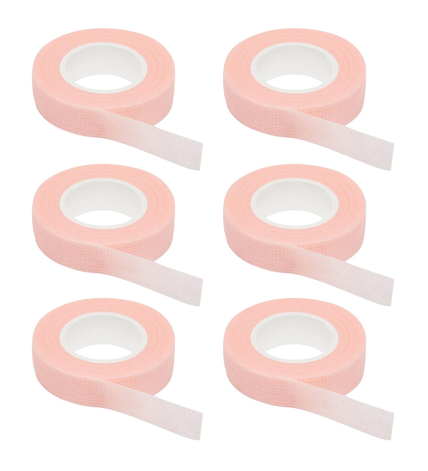 6 Rolls Eyelashes Tape - Adhesive Fabric Tape for Eyelash Extensions | Breathable Under Eye Tools (Pink) - International Shipping - Buy Online on SooperMarket.com