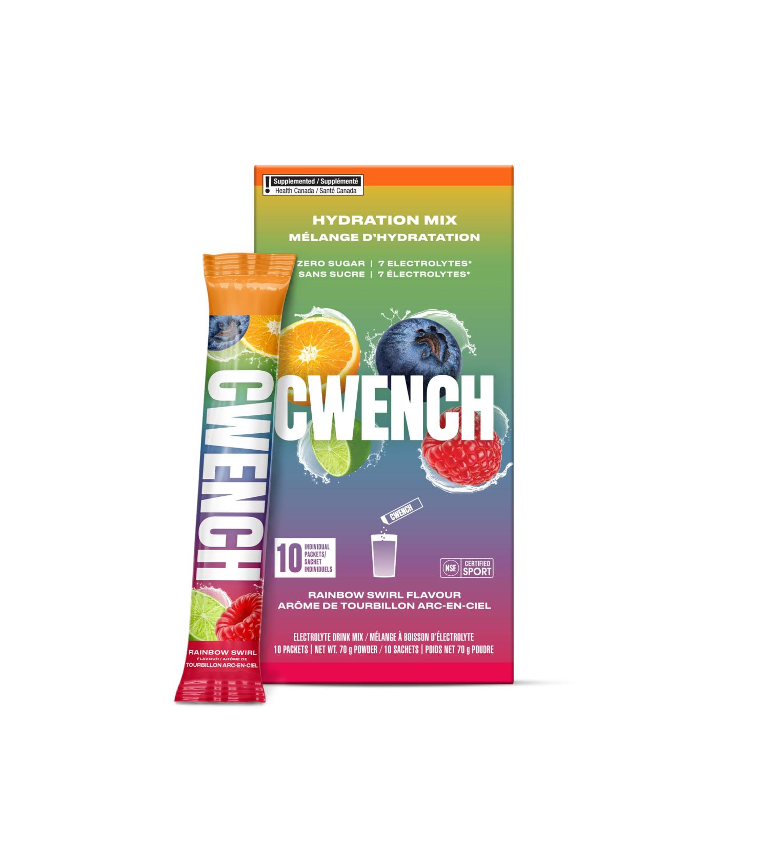 Cwench Electrolyte Hydration Drink Mix Rainbow Swirl 10 Servings Rainbow Swirl 70g (Pack of 1) - Buy Online on SooperMarket.com