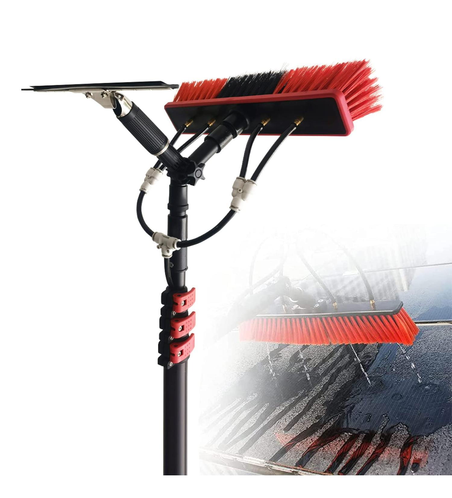photovoltaic cleaner window cleaning pole Photovoltaic Panel Cleaning Window Clean Waterfed Telespole System for Trucks Windows Window Glass Wallextendable Window Washer-24Ft/18Ft - Buy Online on SooperMarket.com