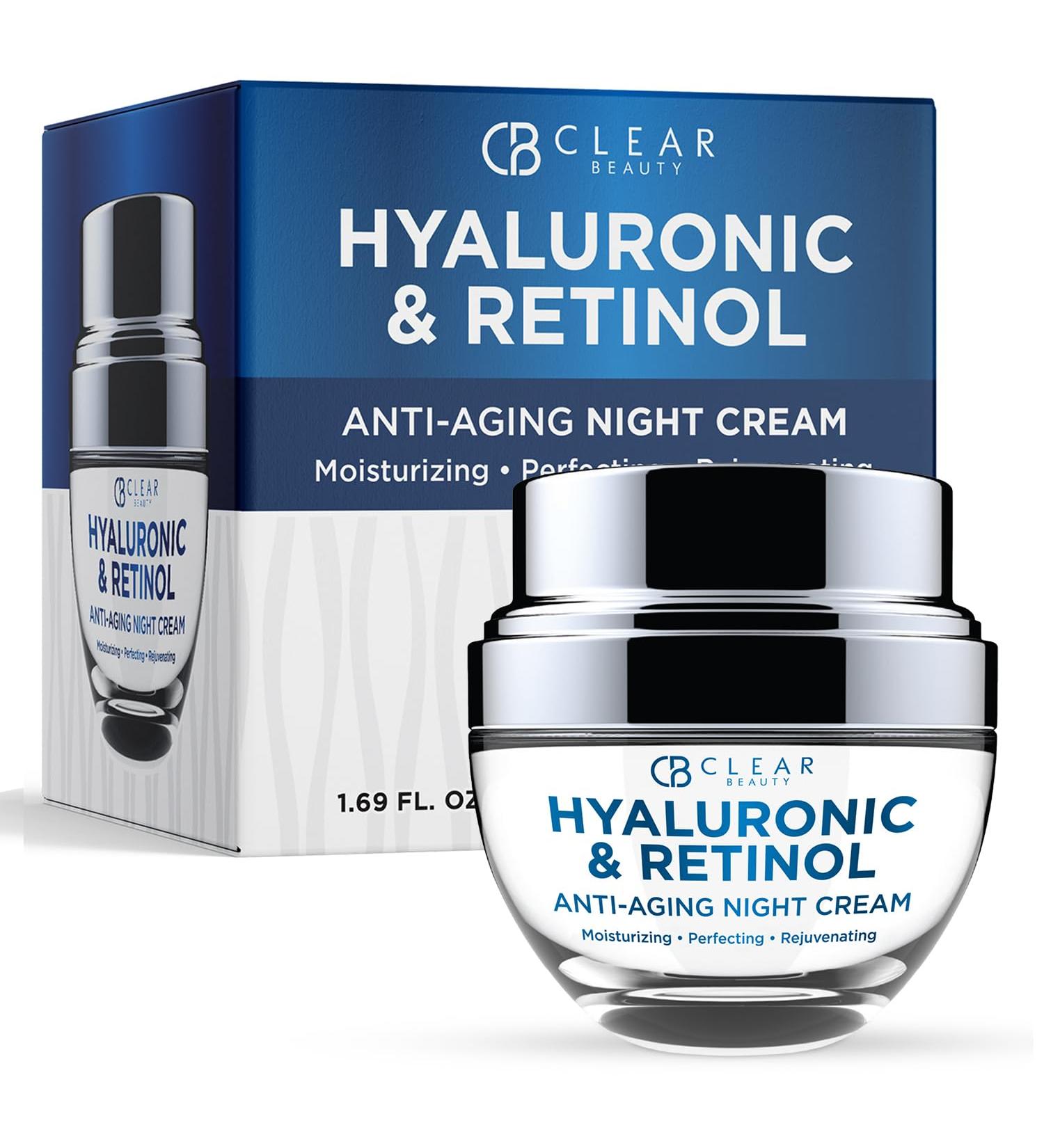Hyaluronic Acid & Retinol Face Moisturizer | Anti-Aging Night Cream for Wrinkles & Fine Lines | Cruelty-Free Korean Skincare for All Skin Types - Buy Online on SooperMarket.com