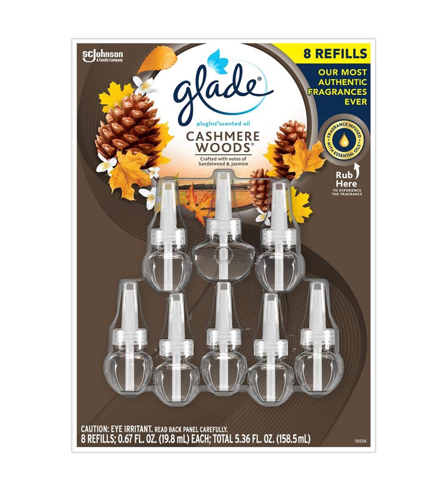 Glade Plug In Scented Oil Refills - Cashmere Woods Net Wt 5.36fl Ounce 5.36 Fl Ounce