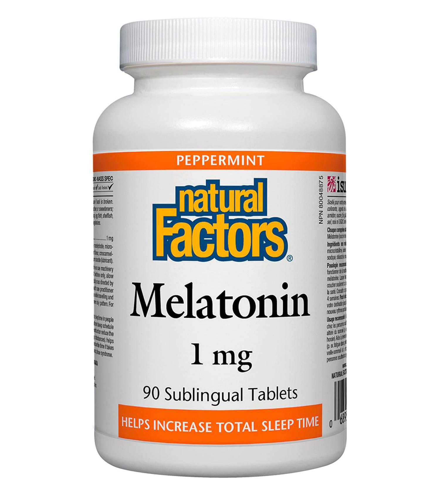 Natural Factors Melatonin 1 mg 90 Tabs 90 Count (Pack of 1) 1 mg - Buy Online on SooperMarket.com