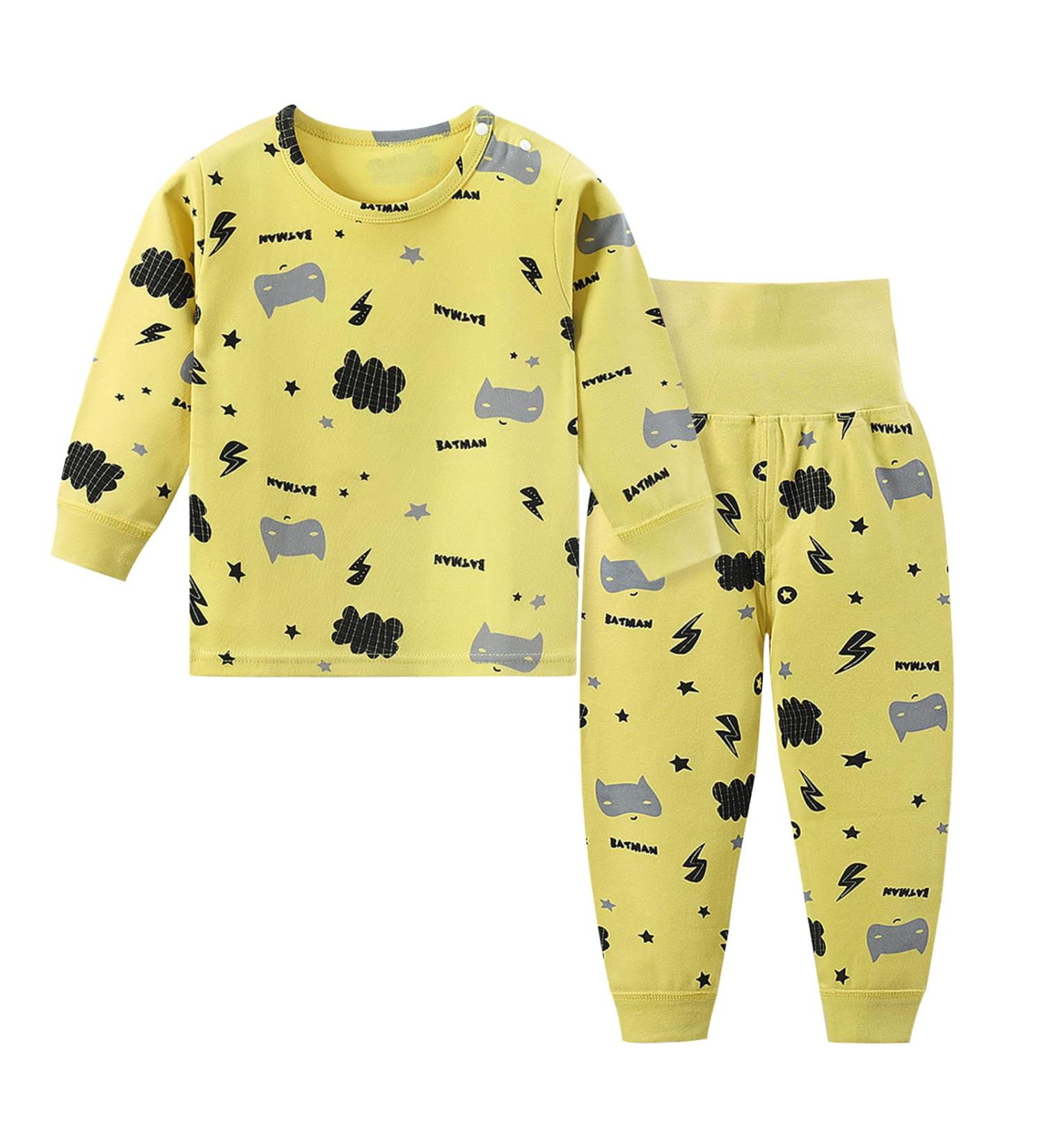 YANWANG 100% Cotton Baby Boys Girls Pajamas Set | Long Sleeve Sleepwear | 4-5 Years Batman - Buy Online on SooperMarket.com