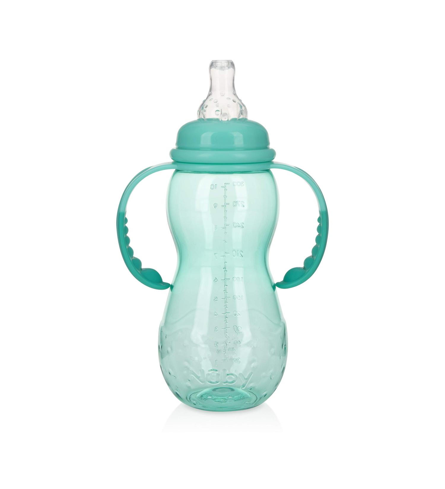 Nuby 3 Stage Ultra Durable Tritan No-Spill Bottle to Cup 10 Oz Teal 80387 - Buy Online on SooperMarket.com