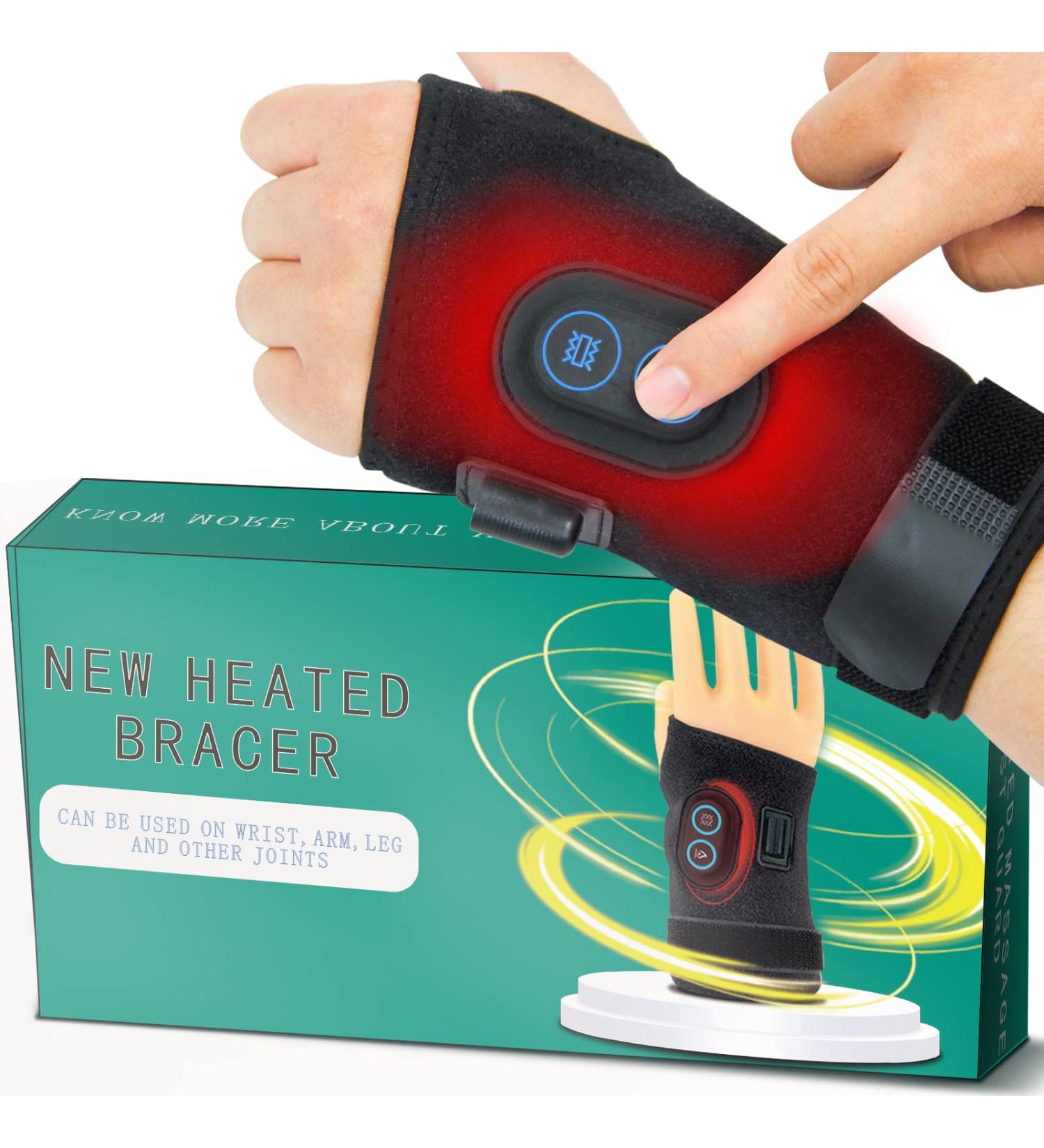 Kkaffe Wrist Heating Massage Protector - 3-Level Massage & Heating for Wrist Support & Pain Relief - Left Hand - Buy Online on SooperMarket.com