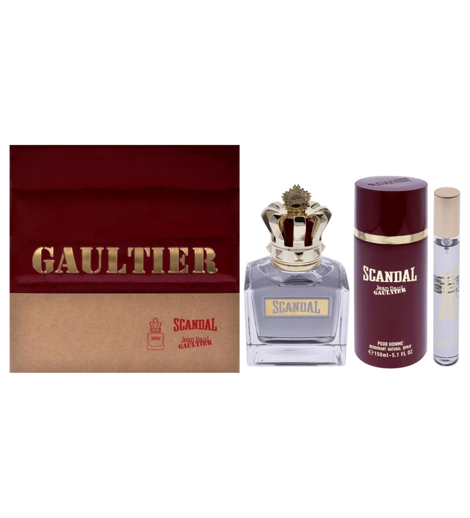 Jean Paul Gaultier Scandal 3.4oz EDT Spray 0.33oz EDT Spray 5.1oz Deodorant Spray Men 3 Pc Gift Set - Buy Online on SooperMarket.com