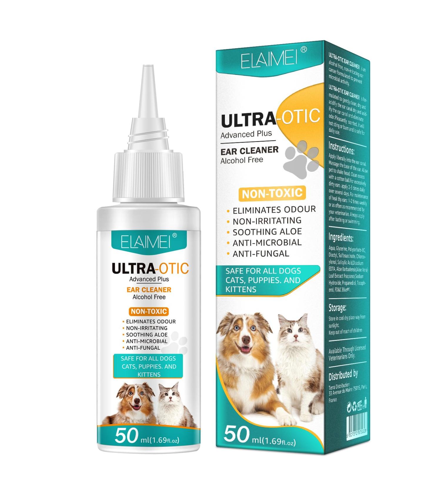 Kurchugo Dog Ear Cleaner Solution for Yeast Infection 50ml Ear Wash for Pet Advanced Anti Fungal Ear Drops for Dogs & Cats Soothes Itchy & Inflamed Ears Removes Debris Waxy Buildup and Odor - Buy Online on SooperMarket.com
