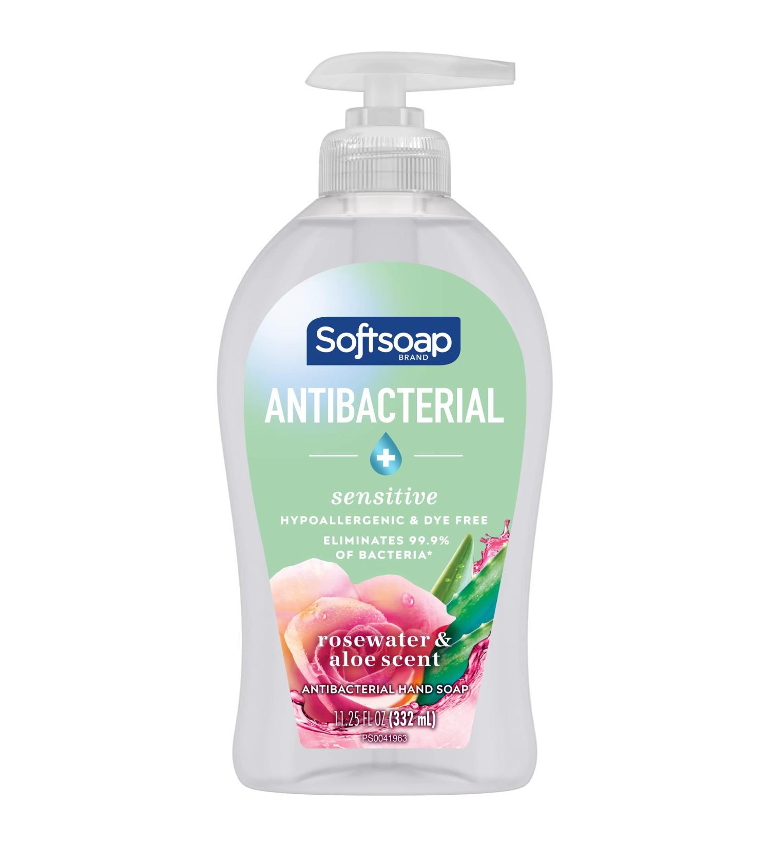 Softsoap Antibacterial Sensitive Rosewater & Aloe Hand Soap 11.25 Oz - 6 Pack - Buy Online on SooperMarket.com