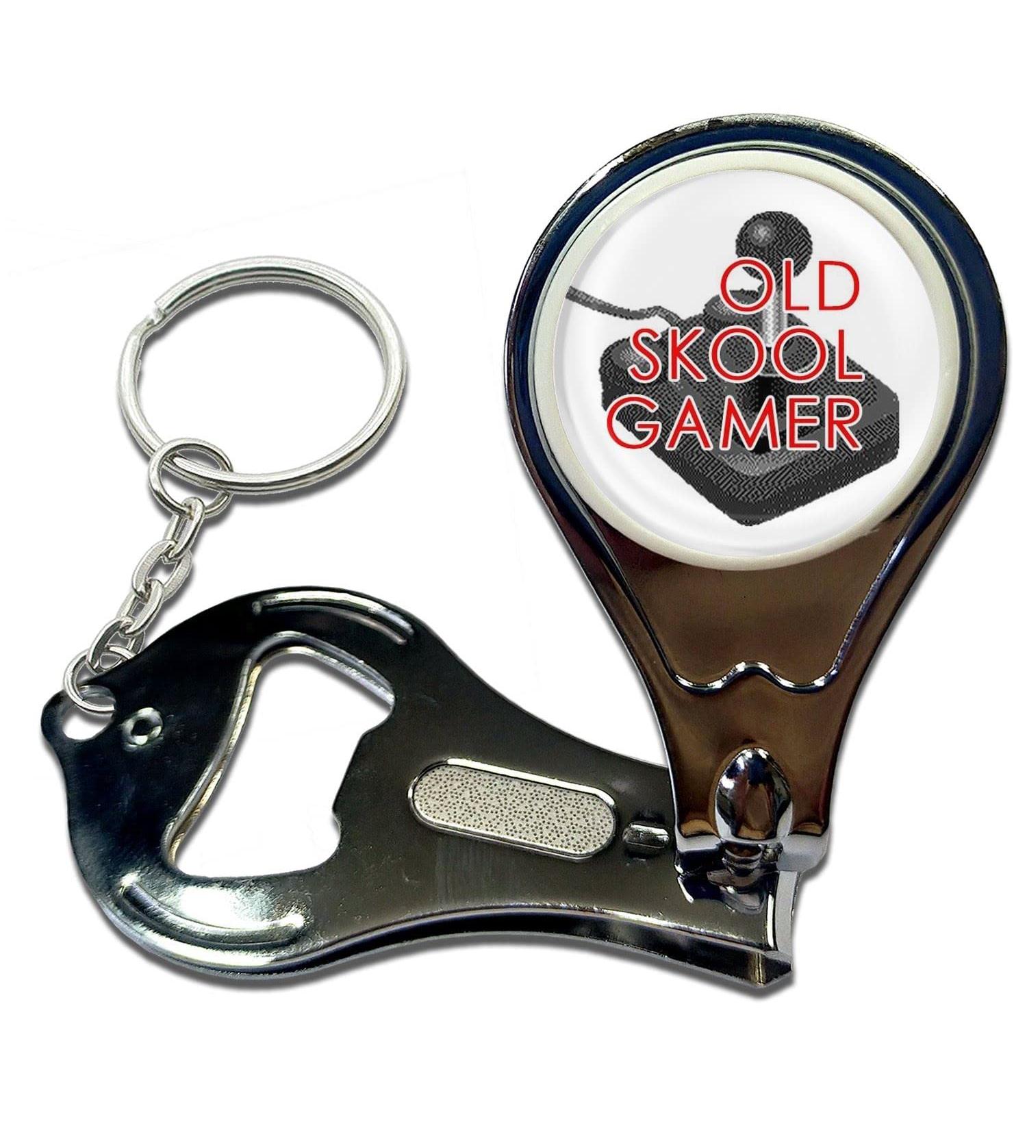 BadgeBeast.co.uk Old Skool Gamer - Key Ring Bottle Opener and Nail Clipper - Buy Online on SooperMarket.com