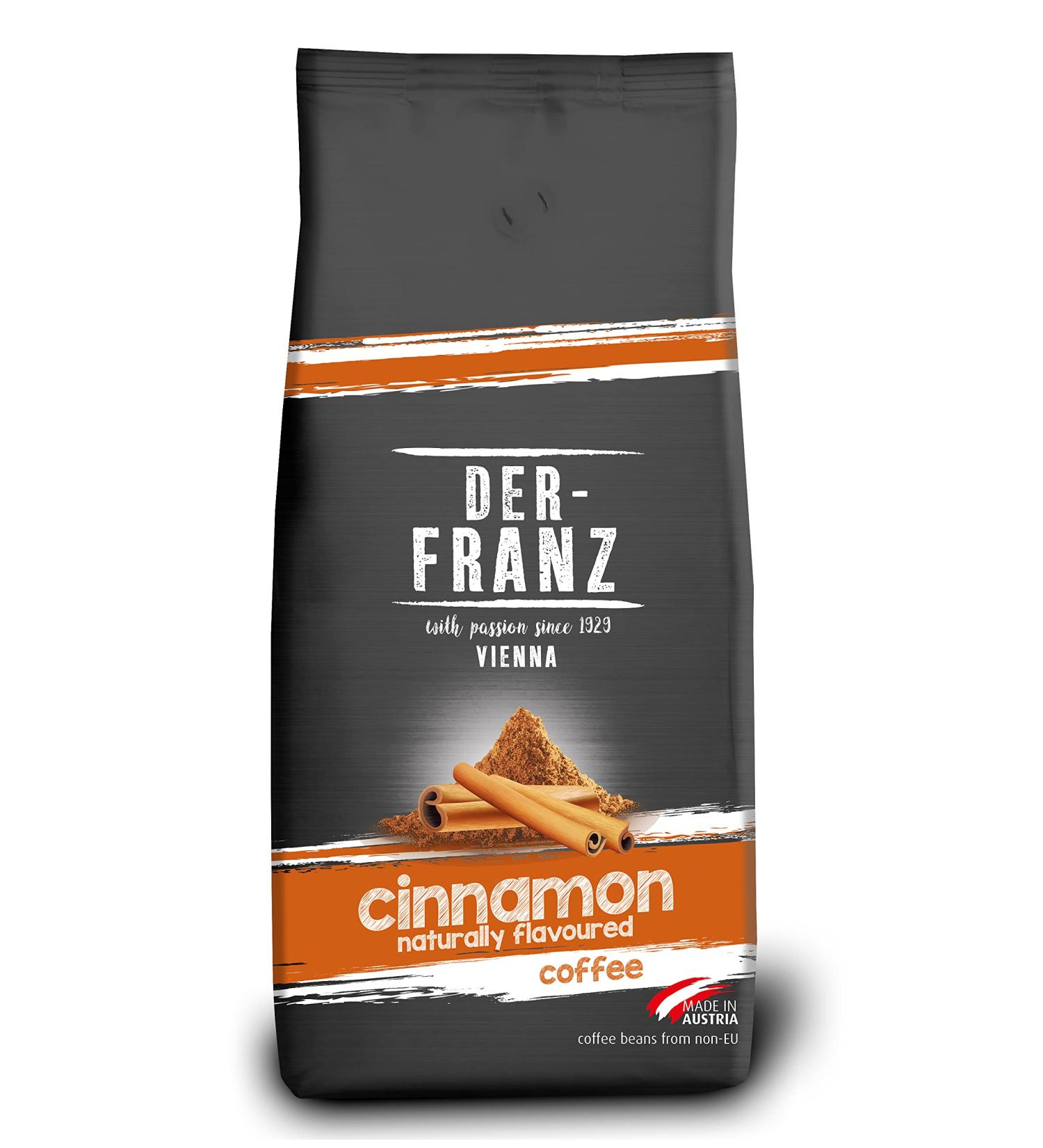 Der-Franz Coffee - Flavored Cinnamon Arabica & Robusta Beans 1 kg | Premium International Shipping - Buy Online on SooperMarket.com
