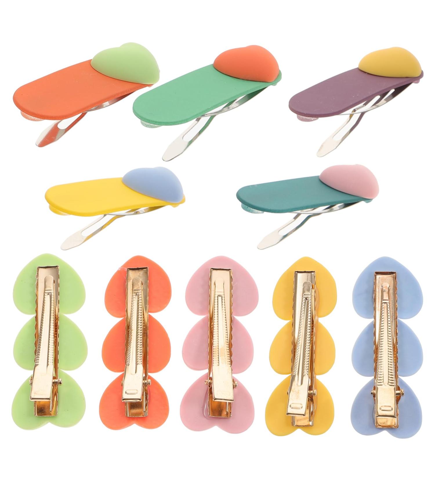 ORFOFE 5 Pairs Love Color Matching Hair Clip Little Hair Accessories Little Girl Accessories Hairpin Hair Clips for Hair Clips Cute Barrettes for Girl Hair Clips - Buy Online on SooperMarket.com