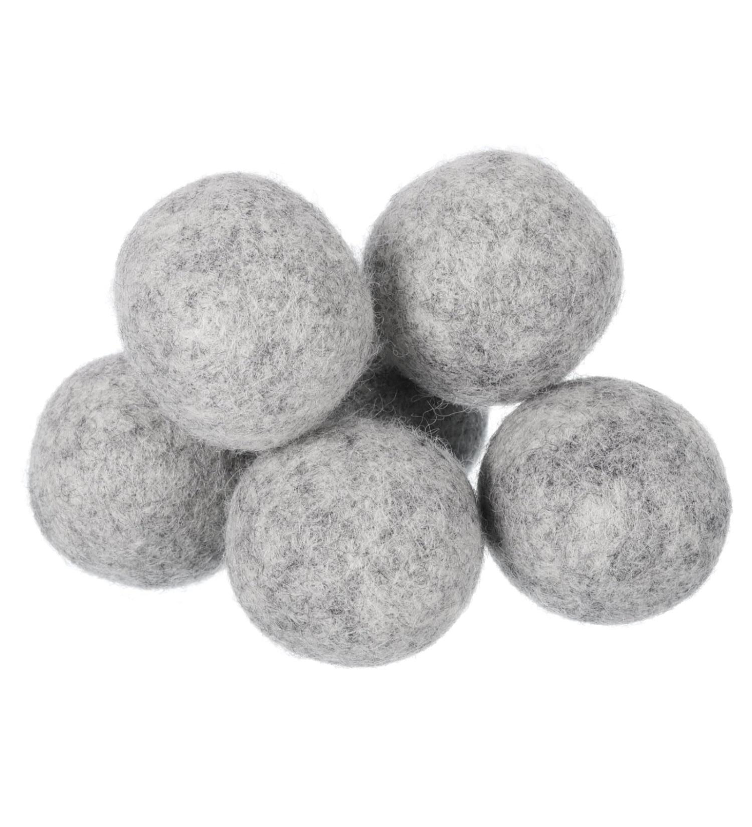 sourcing map 6 Pcs Wool Dryer Balls 1.6 Inches Wool Laundry Dryer Balls for Reducing Clothing Static and Wrinkles Light Grey 1.6" Light Grey - Buy Online on SooperMarket.com