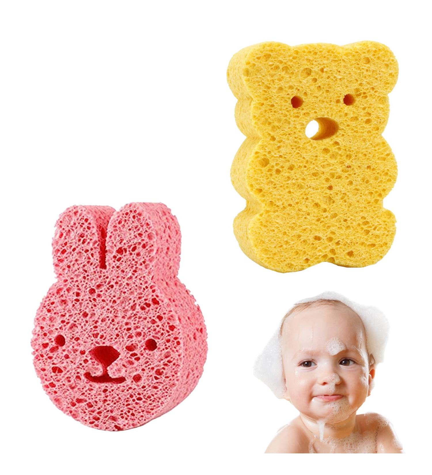 Buy Konjac Baby Bathing Sponges - 2PC Cartoon Children Washing Pads for Soft & Gentle Cleansing - Buy Online on SooperMarket.com