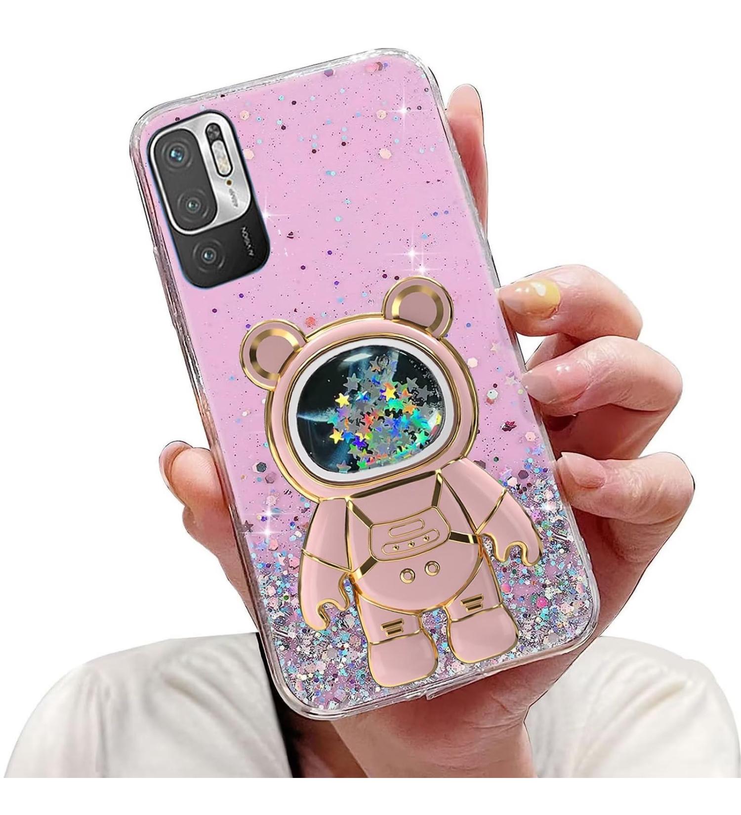 Buy Tiveenfezk Nadoli Cartoon Glitter Astronaut Soft Silicone Case for Xiaomi Redmi Note 10 5G - Transparent Protective Cover - Buy Online on SooperMarket.com