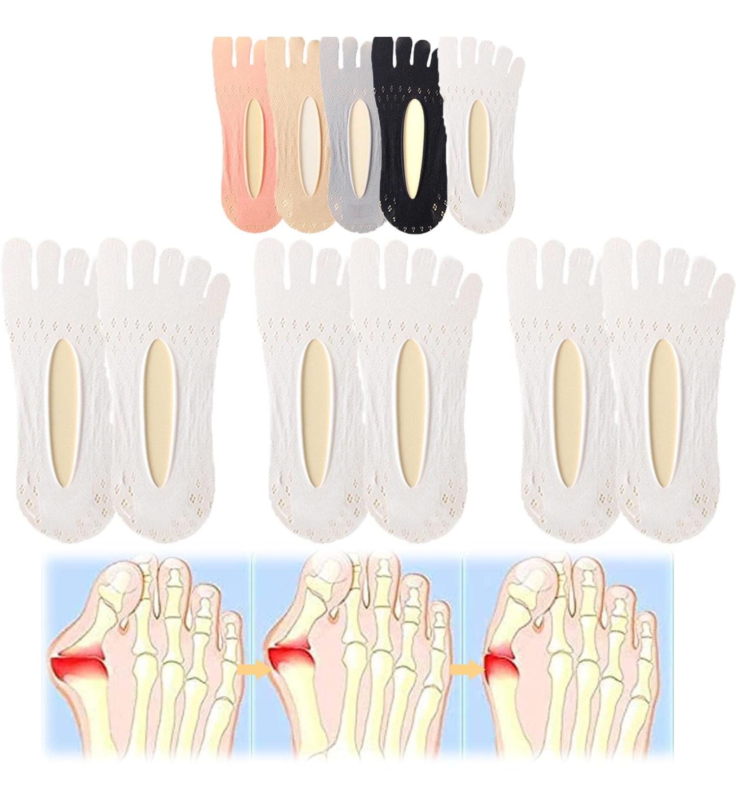 LSNTUU Orthopedic Bunion Relief Socks for Women - Toe Compression Sock | Bunion Corrector (White, 3 Pair) - Buy Online on SooperMarket.com