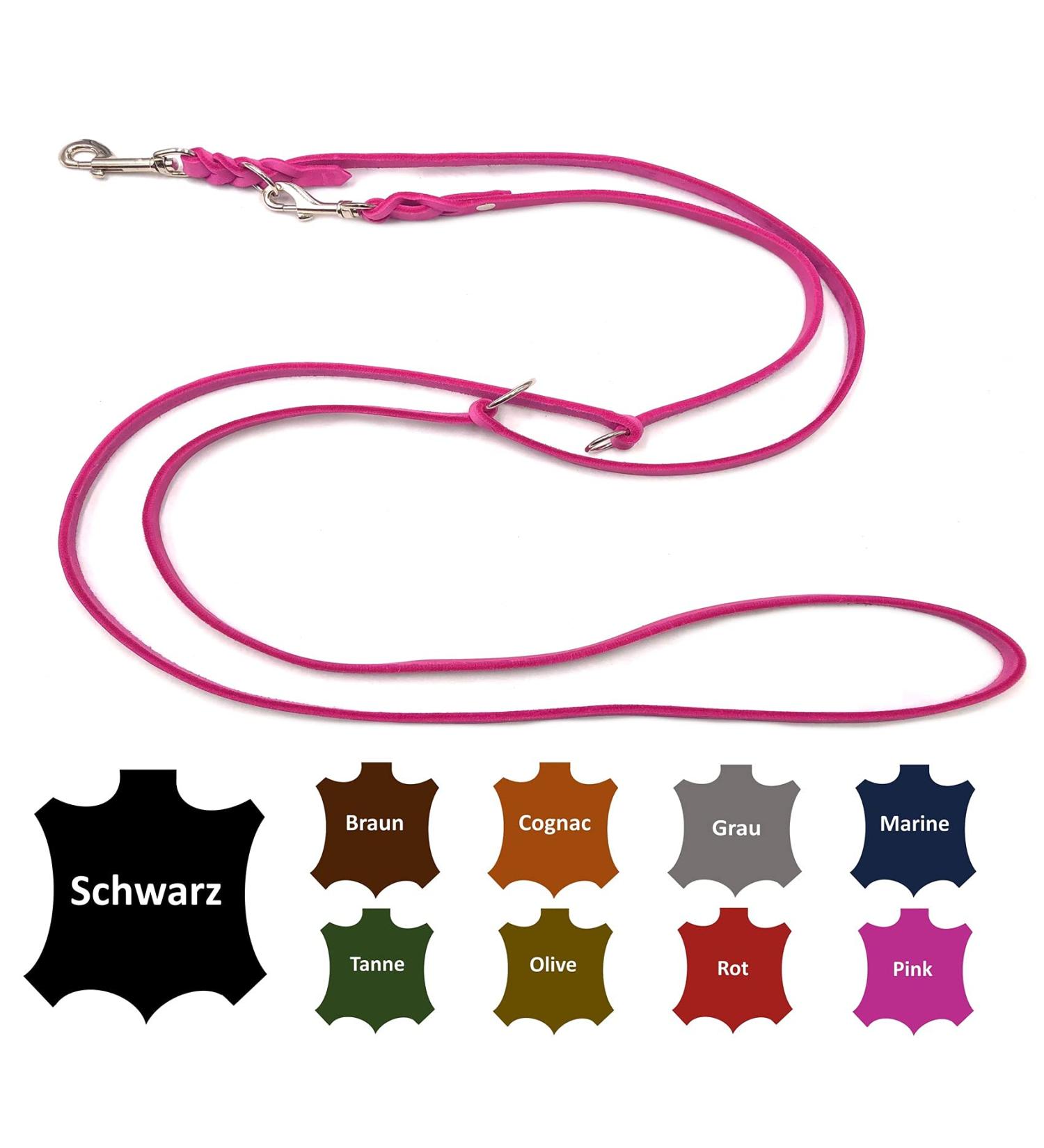 Premium Adjustable Dog Liner for Small & Large Dogs - 2m Double Linen Leash in Pink | International Shipping - Buy Online on SooperMarket.com