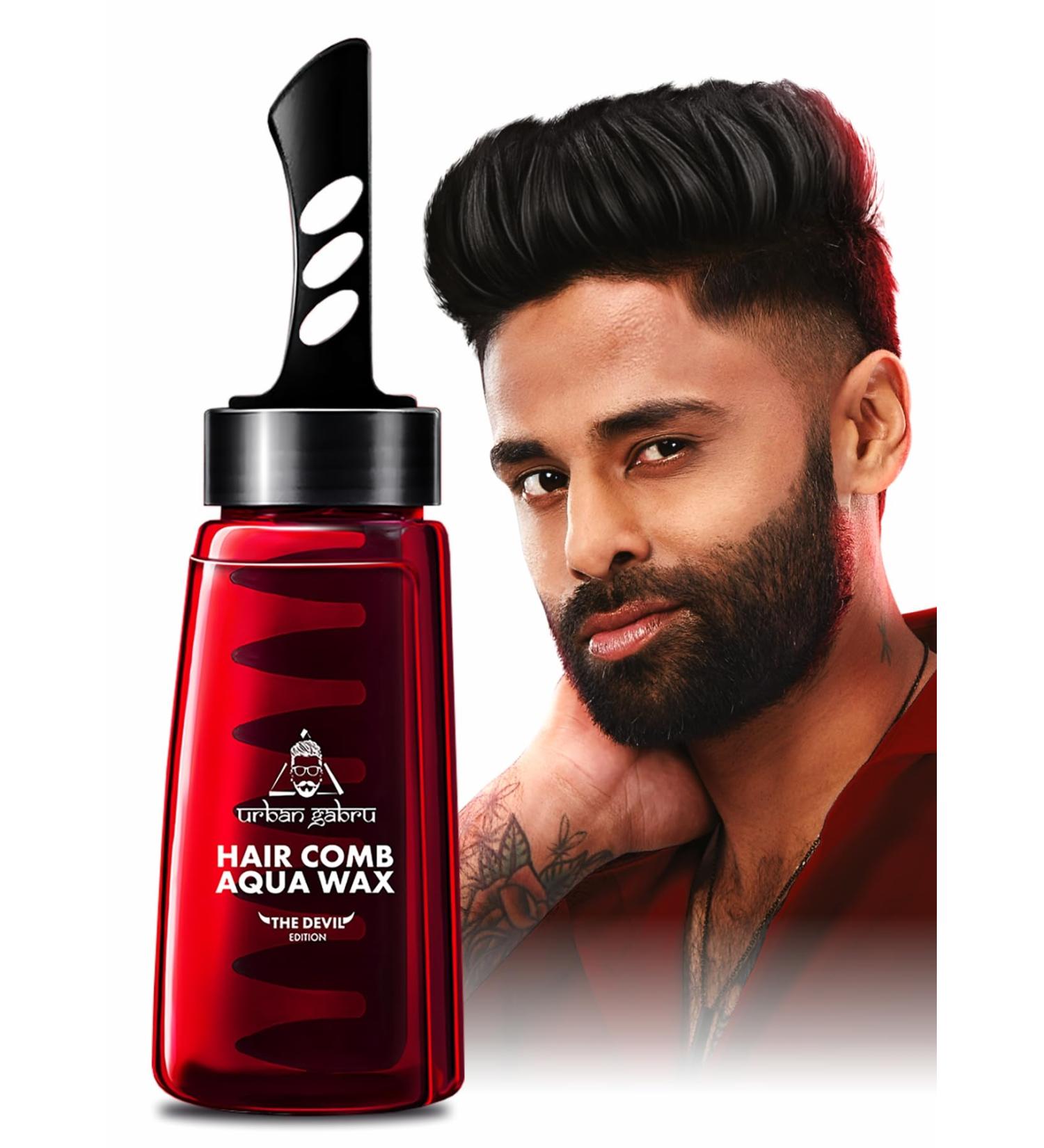 UrbanGabru Aqua Hair Comb Wax - 2-in-1 Men's Styling Wax for Strong Hold & Wet Look | 6.67 Fl Oz - International Shipping Available - Buy Online on SooperMarket.com