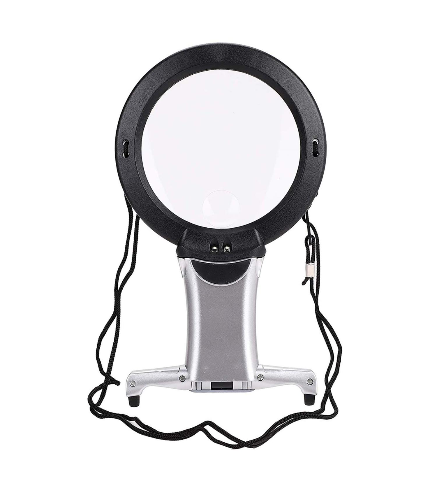 LED Magnifying Glass 2X & 6X Hands Free Chest Rest Lighted Reading Inspection Knitting Embroidery for Low Vision Seniors - Buy Online on SooperMarket.com
