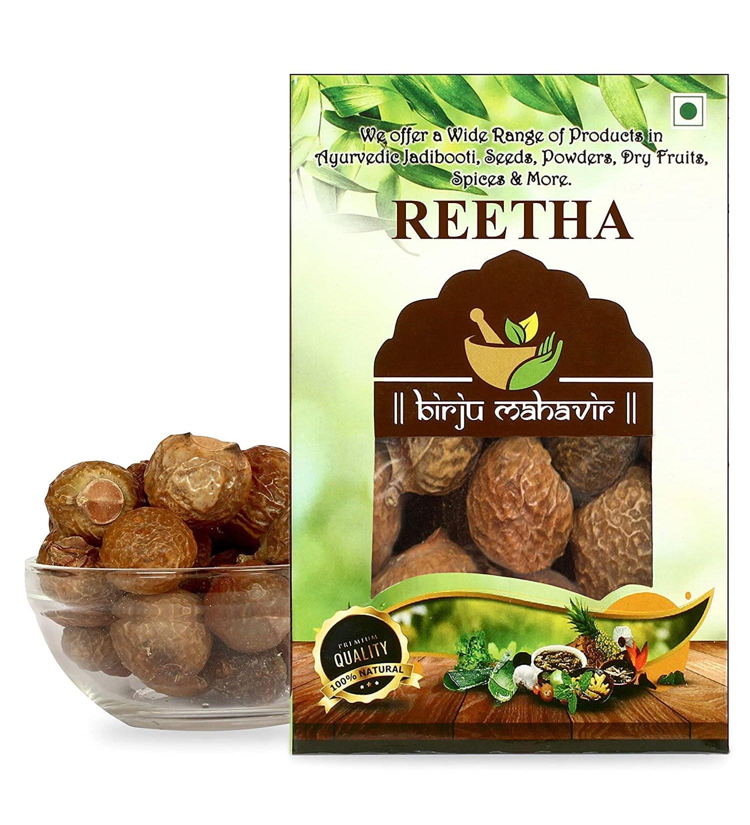 AOZA BIRJU MAHAVIR Sabut Reetha - Soap Nuts Natural 900 Gram (BMKB-208) - Buy Online on SooperMarket.com