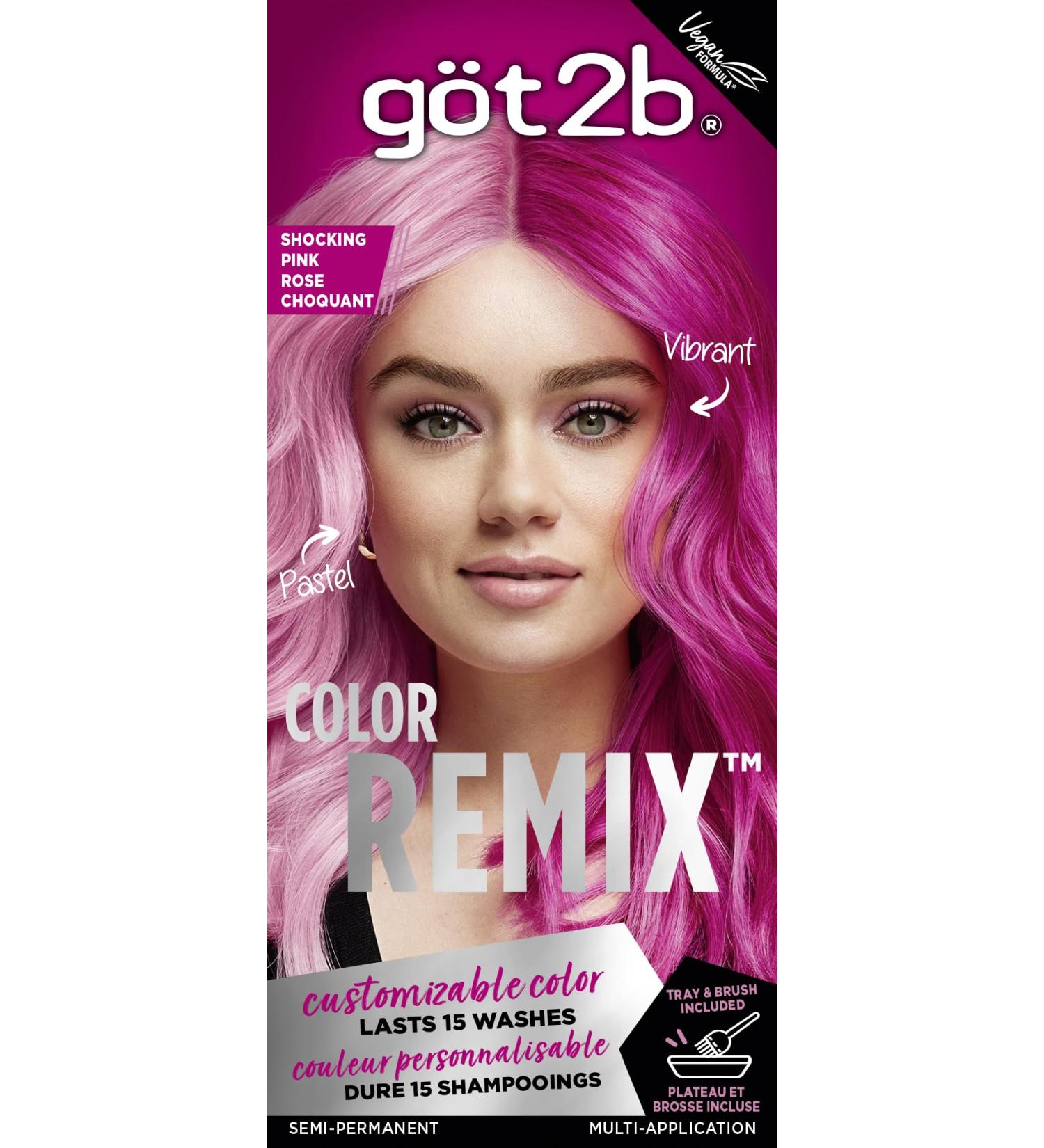 Got2b Color Remix 093 Shocking Pink - Customizable Semi-Permanent Hair Color for Vibrant Results | Shop Internationally - Buy Online on SooperMarket.com