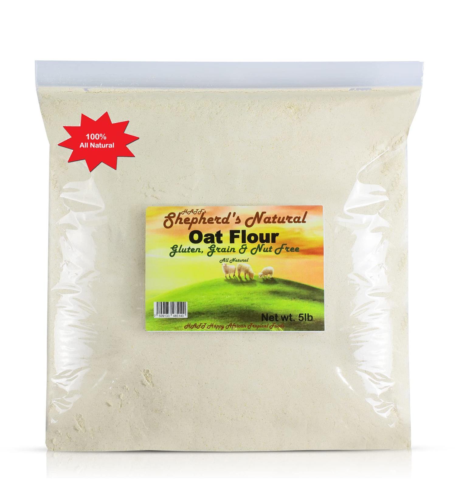 HATF's Shepherd's Natural Oat Flour - 100% All Natural - 5 lb. / 80 oz. Bag - Buy Online on SooperMarket.com