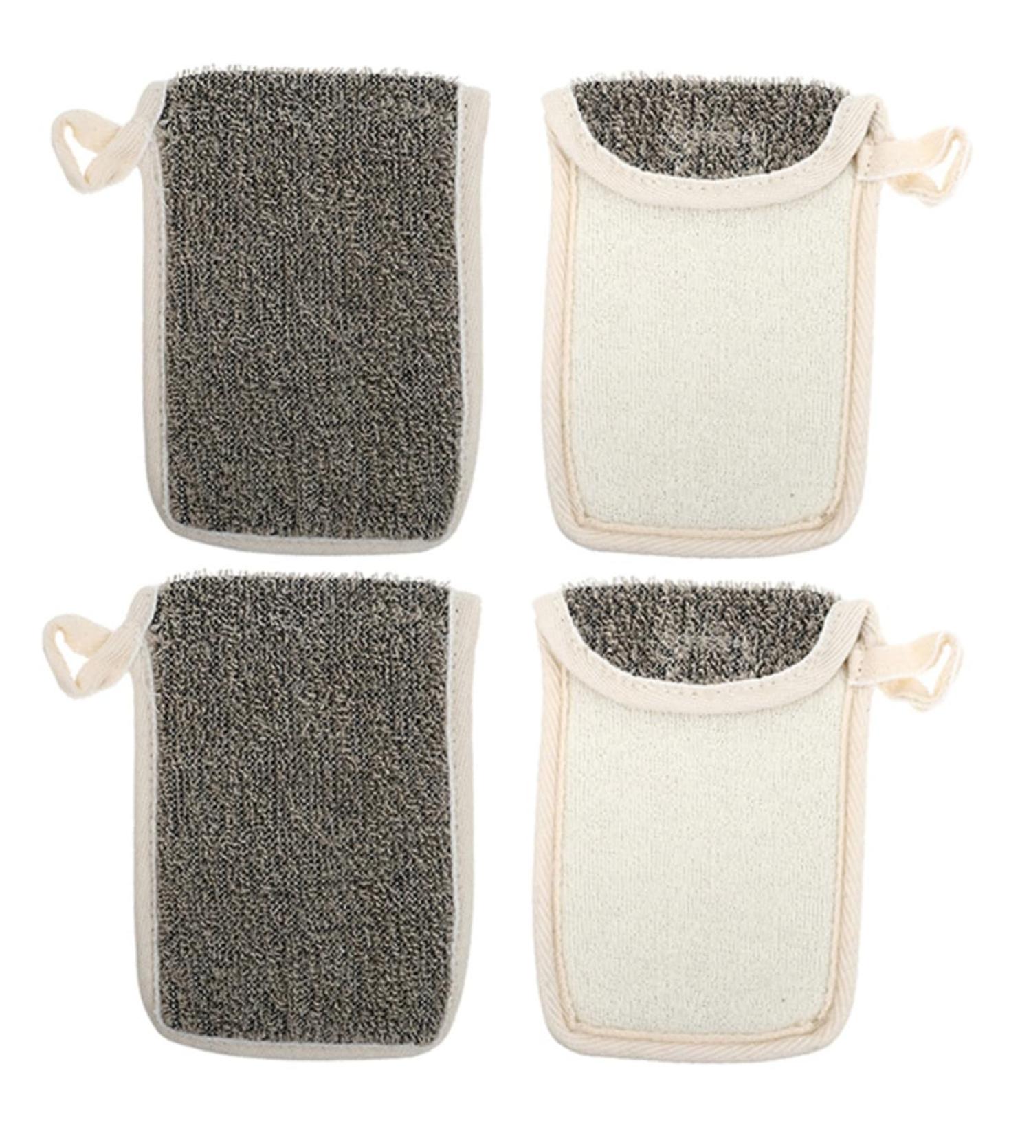 Baluue 4pcs Black Linen Soap Bag Bar Soap Bag Shower Foaming Bag Portable Soap Pouch Bar Soap Pouch Flax - Buy Online on SooperMarket.com
