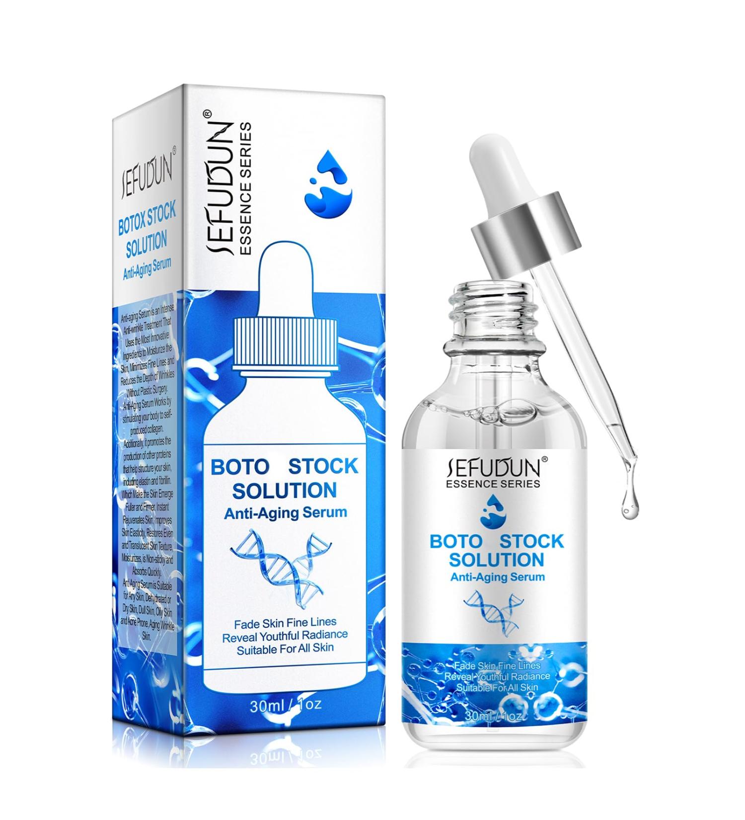 Boto-x Face Serum UK Boto-x Stock Anti Aging Serum for Face Boto-x Stock Solution Facial Serum Collagen Serum for Face Reduce Wrinkles Boost Skin Collagen Anti-Wrinkle Serum Hydrate & Plump Skin - Buy Online on SooperMarket.com