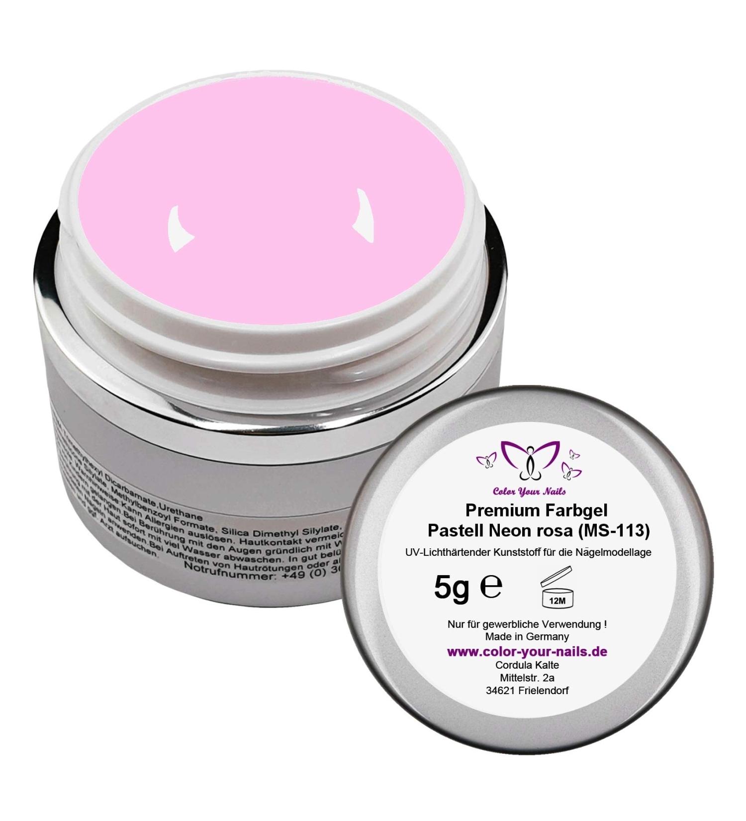 5G Premium Pastel Neon Color Gel - Opaque Pink (MS-113) | Best Quality for Nail Art | International Shipping Available - Buy Online on SooperMarket.com