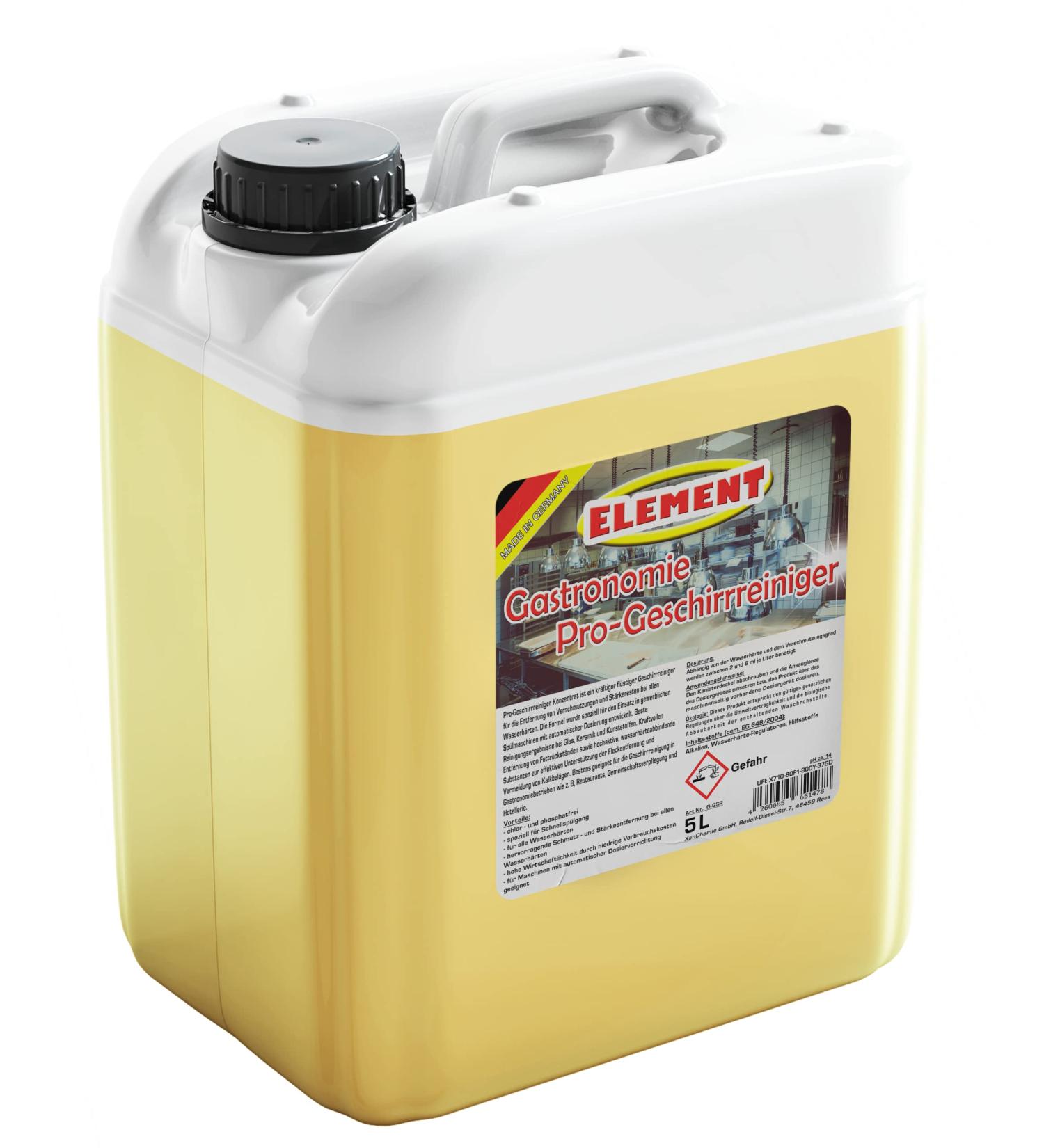 Element Dish Cleaner for Commercial Dishwashers Liquid 5 L | Machine Detergent Professional 6 kg | Dishwasher Cleaner without Chlorine for Commercial Dishwashers | Dishwasher Liquid Gastro | - Buy Online on SooperMarket.com