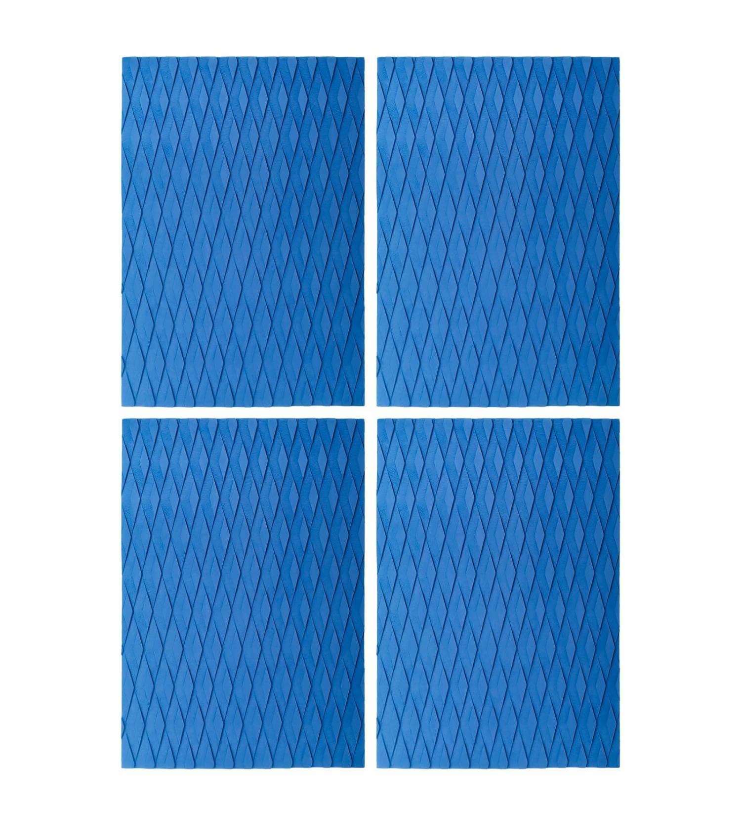 Patioer Non-Slip Traction Pad Deck Grip Mat 4 Pcs 15x 10 in Trimmable EVA Foam Boat Decking Sheet for Kayak RV Canoe Yacht Pool Step SUP Board Blue - Buy Online on SooperMarket.com