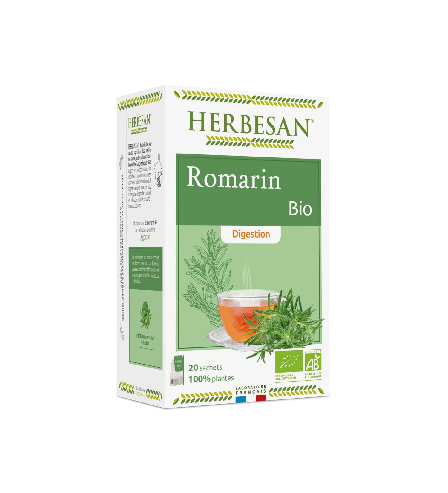 Herbesan Infusion Rosemary Digestion Organic 20 Sachets - Buy Online on SooperMarket.com