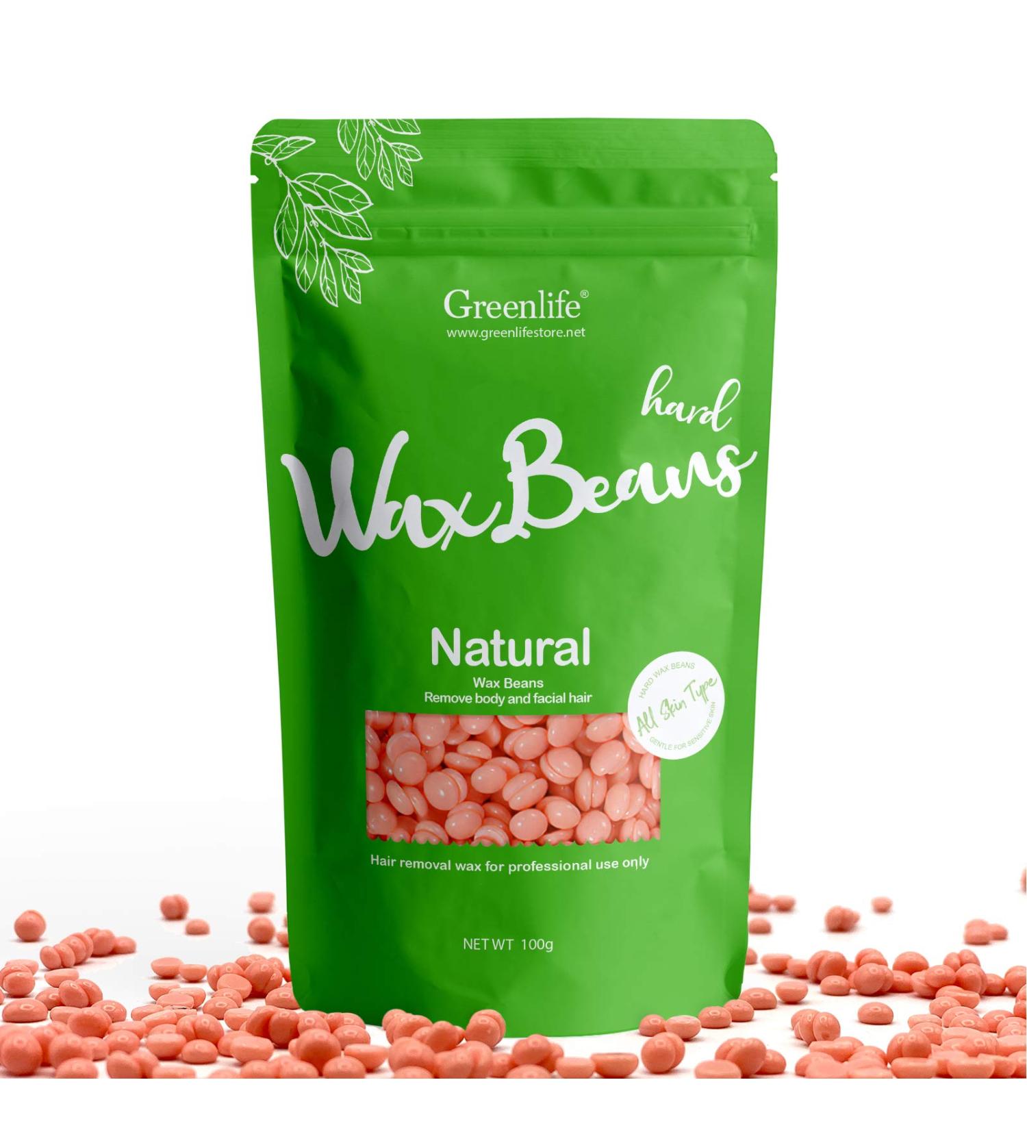 GreenLife 100g/0.22lb Hard Wax Beads Hard Wax Beans Hair Removal Painless Waxing Bean Home wax Kit for Facial Legs Arms Body Bikini Brazilian Pearl Depilatory Hot Waxs for Women and Men (100g Bagged Rose) - Buy Online on SooperMarket.com