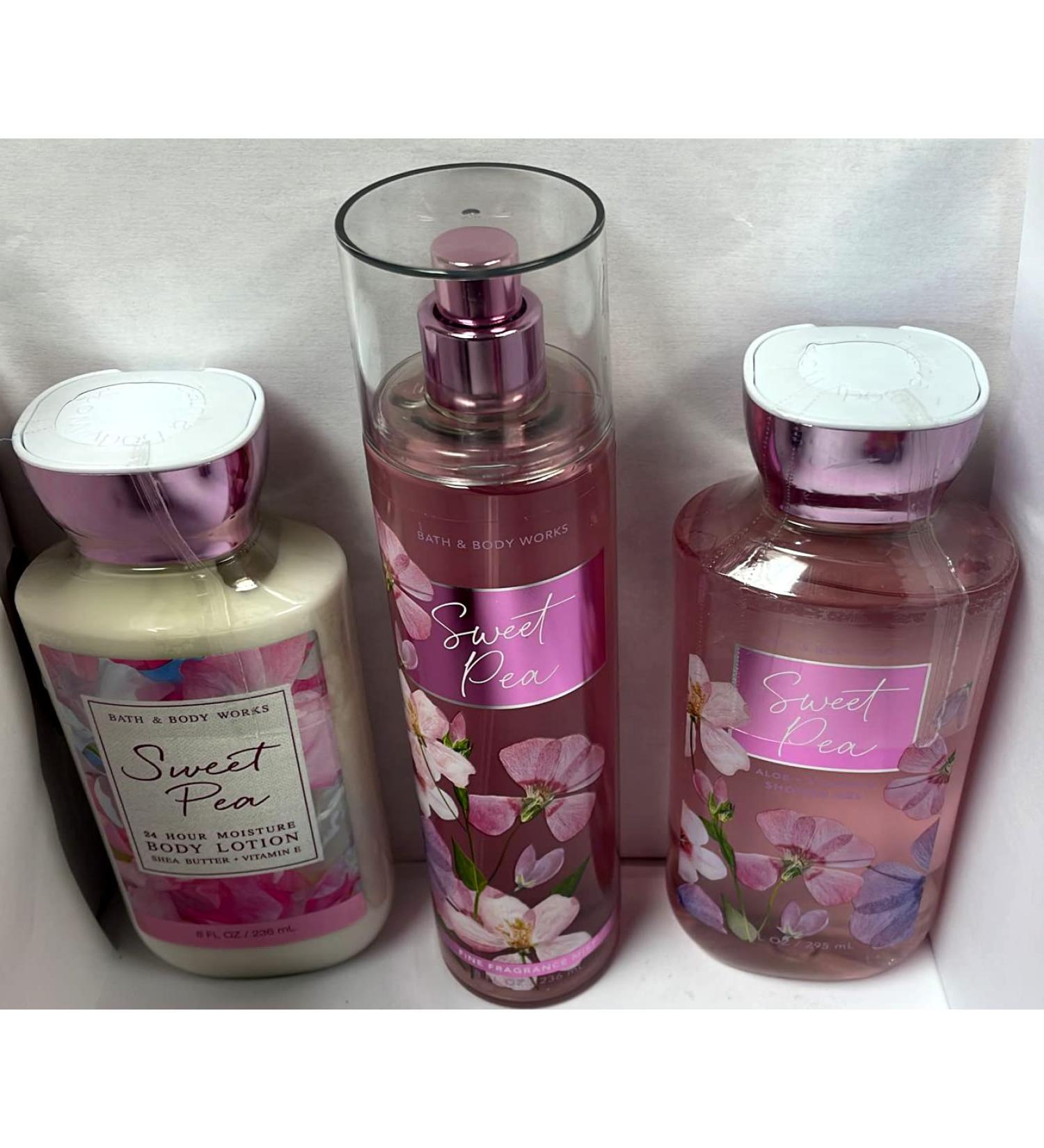 Sweet Pea Bath and Body Works Set - Body Lotion, Shower Gel, Fragrance Mist - Full Size 3 Piece Set - Buy Online on SooperMarket.com