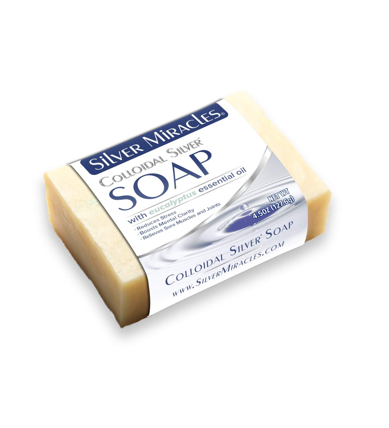 Silver Miracles Colloidal Silver Soap With Eucalyptus Essential Oil