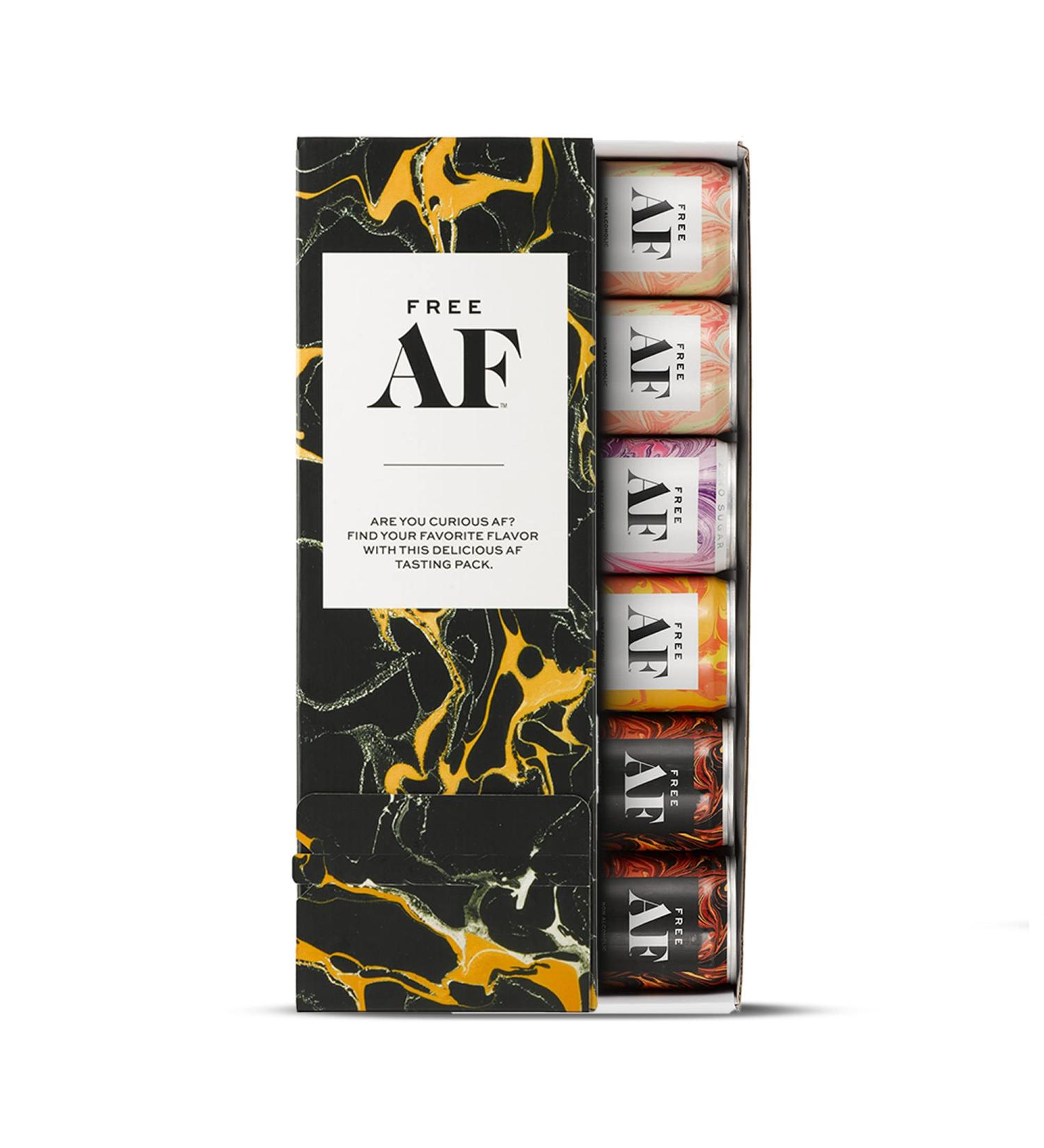 Free AF Tasting Pack | Non-Alcoholic Sparkling Cocktail | Gluten-Free, Low Calorie, Low Sugar | 6 Pack of 8.4 fl oz Cans - Buy Online on SooperMarket.com