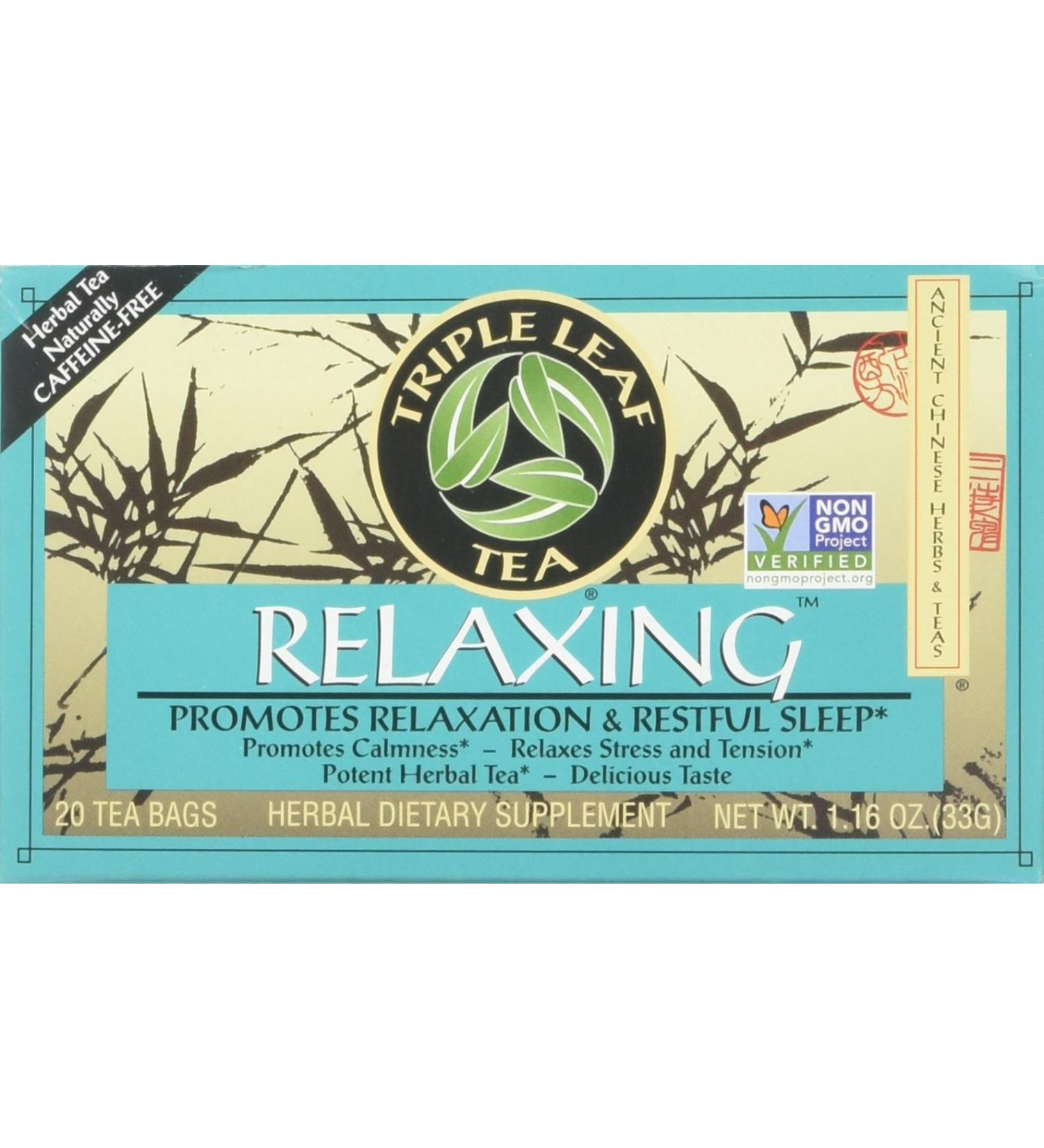 Chinese Medicinal Tea-Relaxing Herbal Tea Triple Leaf Tea 20 Bag - Buy Online on SooperMarket.com