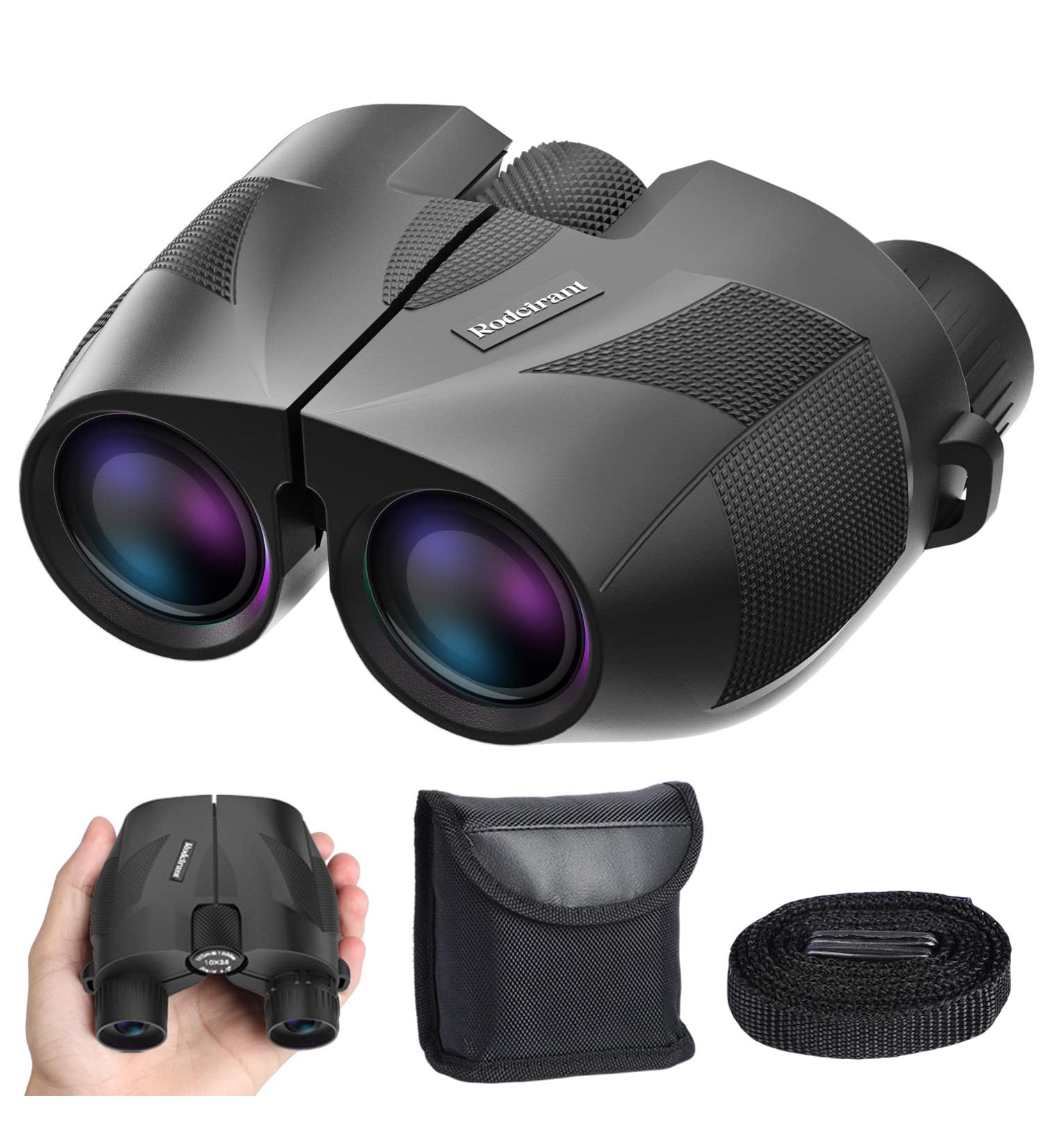 Compact 15x25 Waterproof Binoculars for Adults and Kids - Low Light Vision, Easy Focus - Ideal for Bird Watching - Black - Buy Online on SooperMarket.com