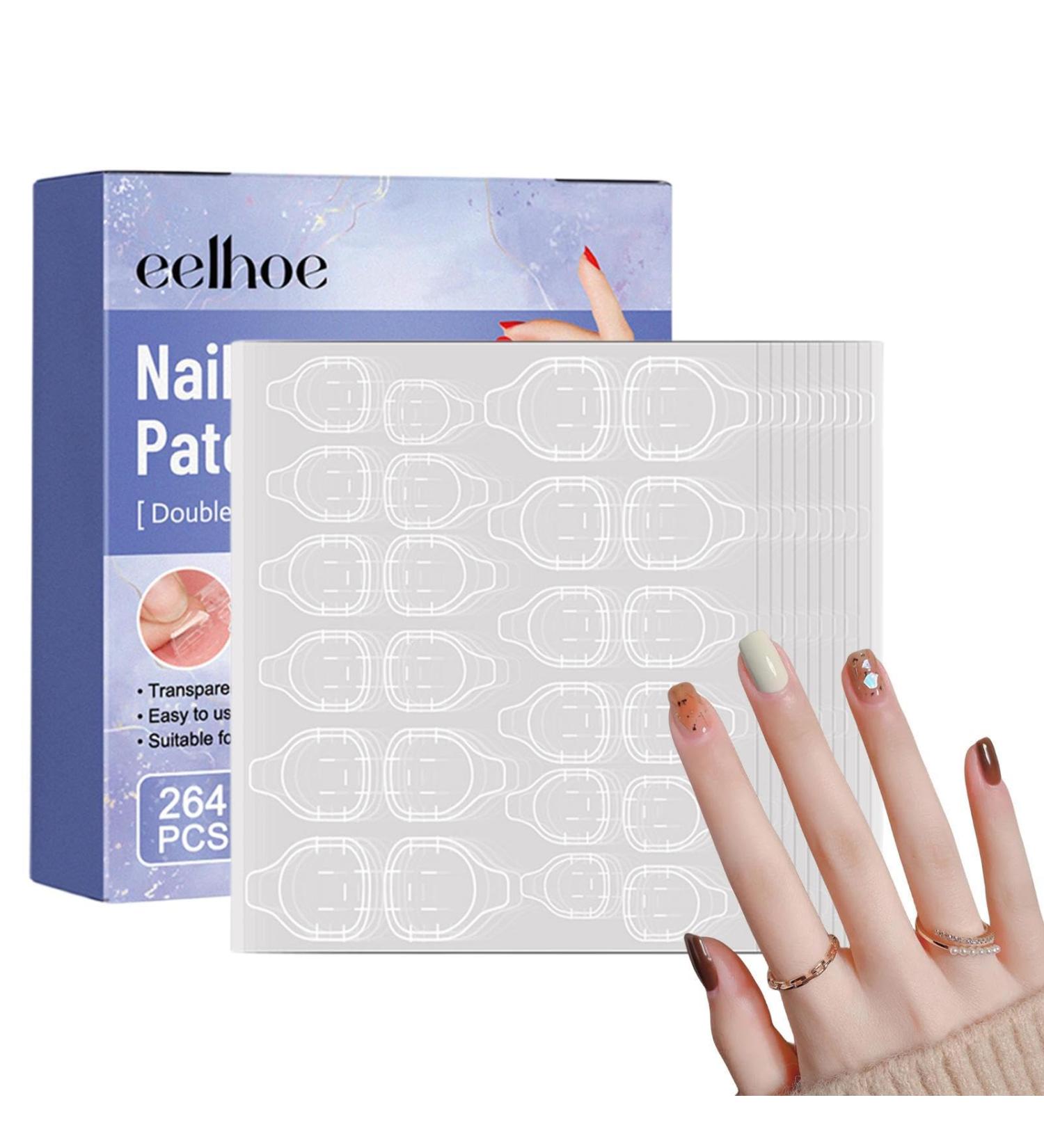 Nail Adhesive Tabs 264 Double Sided Press on Nails Sticky Tabs Transparent Fake Nail Glue Stickers Waterproof Glue Tabs for Manicure Girls Nails Care and Extension Styles - Buy Online on SooperMarket.com