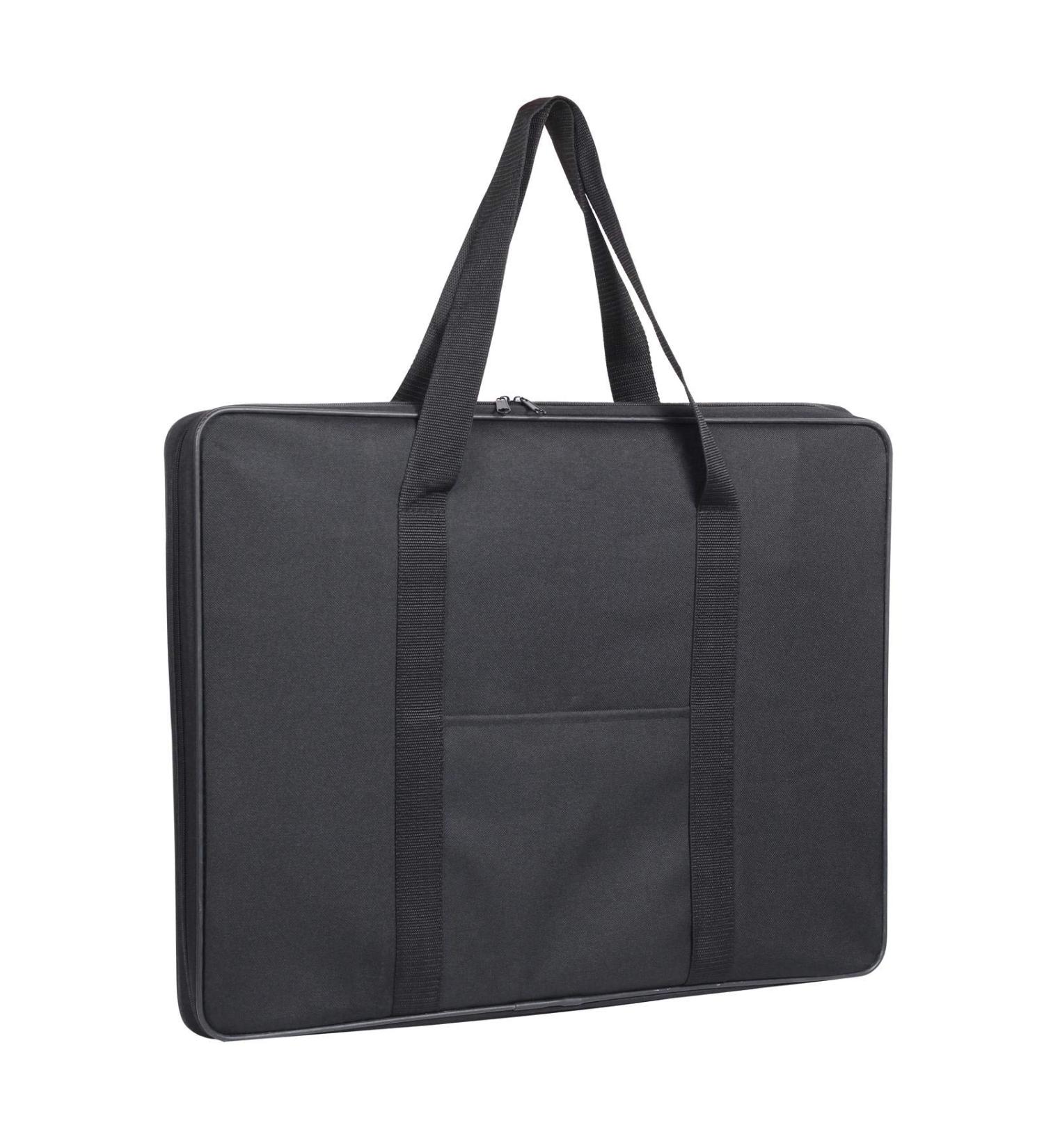 Jjring 23x17 Art Portfolio Case: Wire Framed Nylon Tote Bag for Artworks, Posters, Drawings - Black - Buy Online on SooperMarket.com