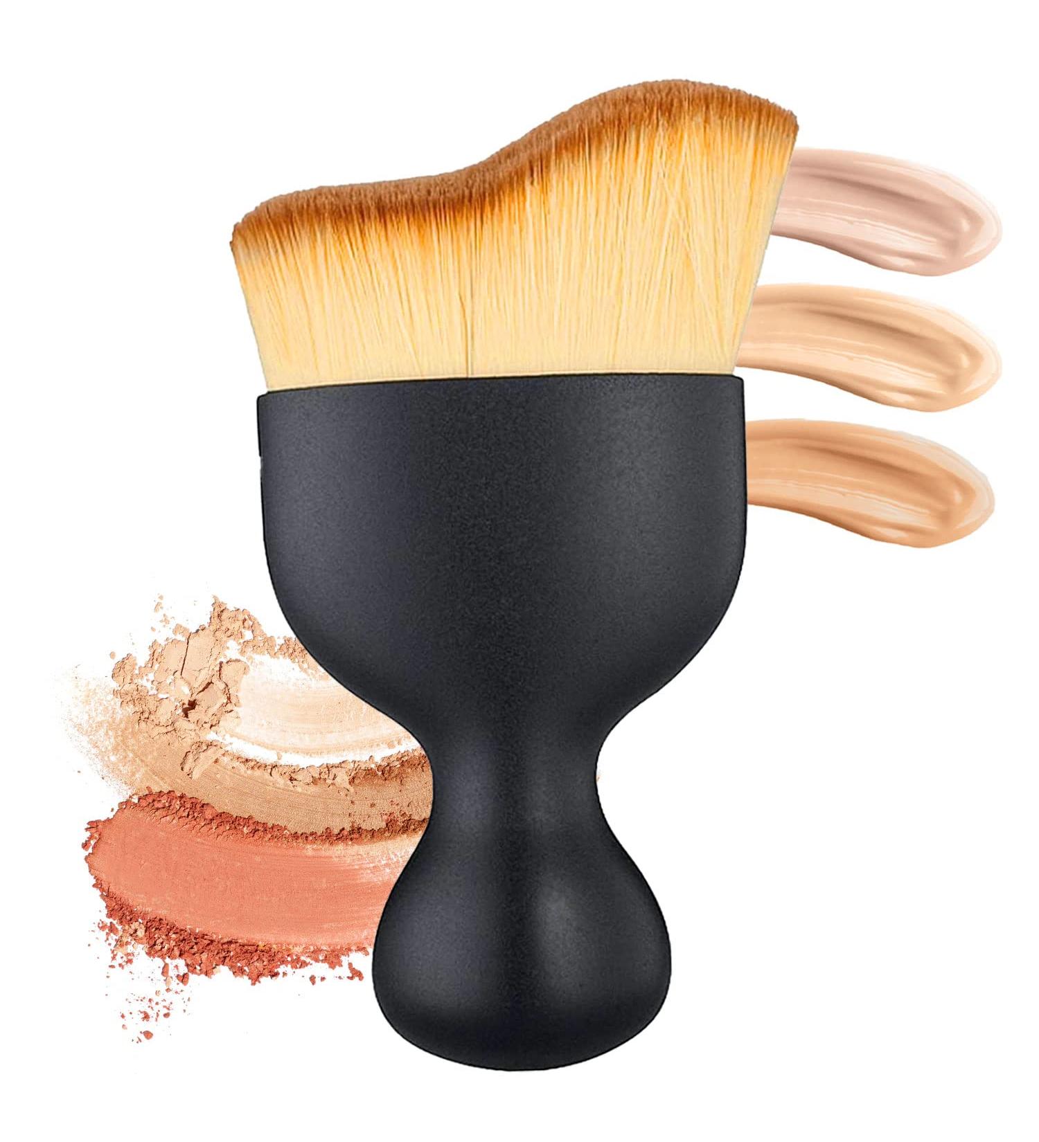 Tanning and Makeup Brush Angled Flat Foundation Brush Fake Tan Brush Contouring Brush Blush Brush for Liquid Foundation Cream or Cosmetics - Buy Online on SooperMarket.com