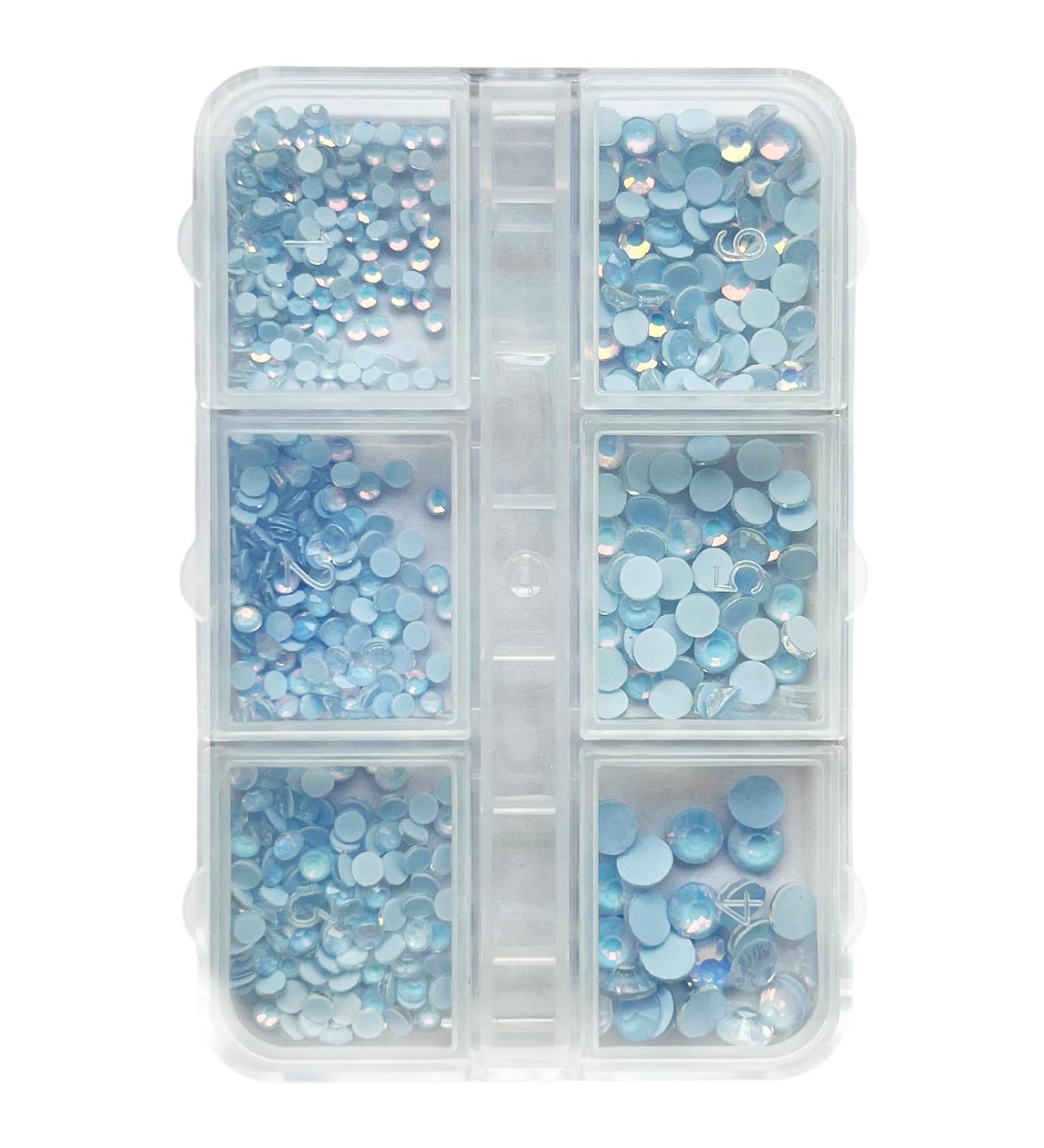 1Box Mixed Nails Art Decorations 3D Beads Nail Easy Installation And Removal Add Charm To Your Nail Nail Supplies Blue - Buy Online on SooperMarket.com